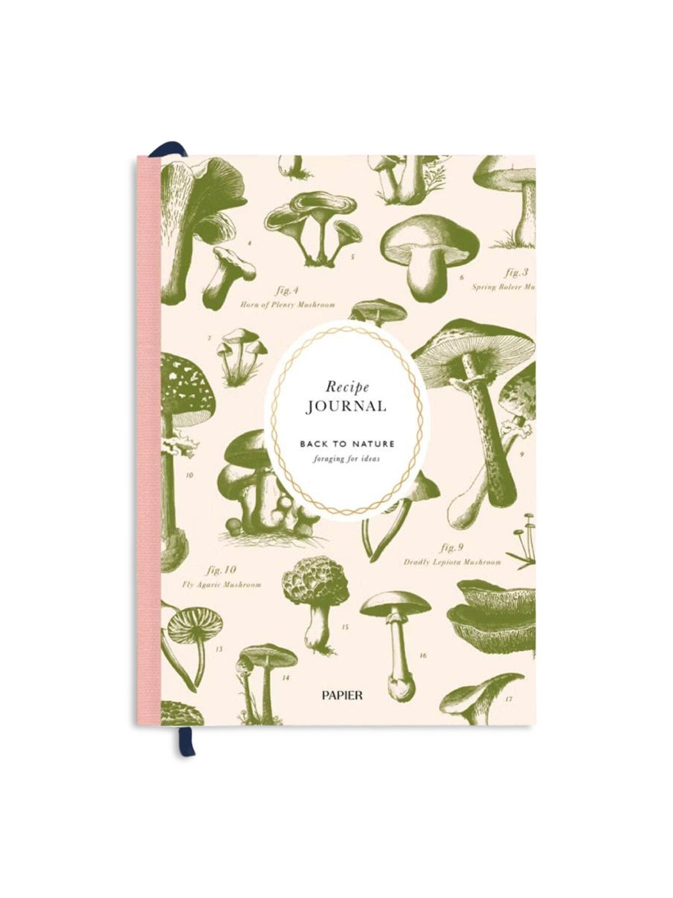 MUSHROOMS Recipe Journal Pink