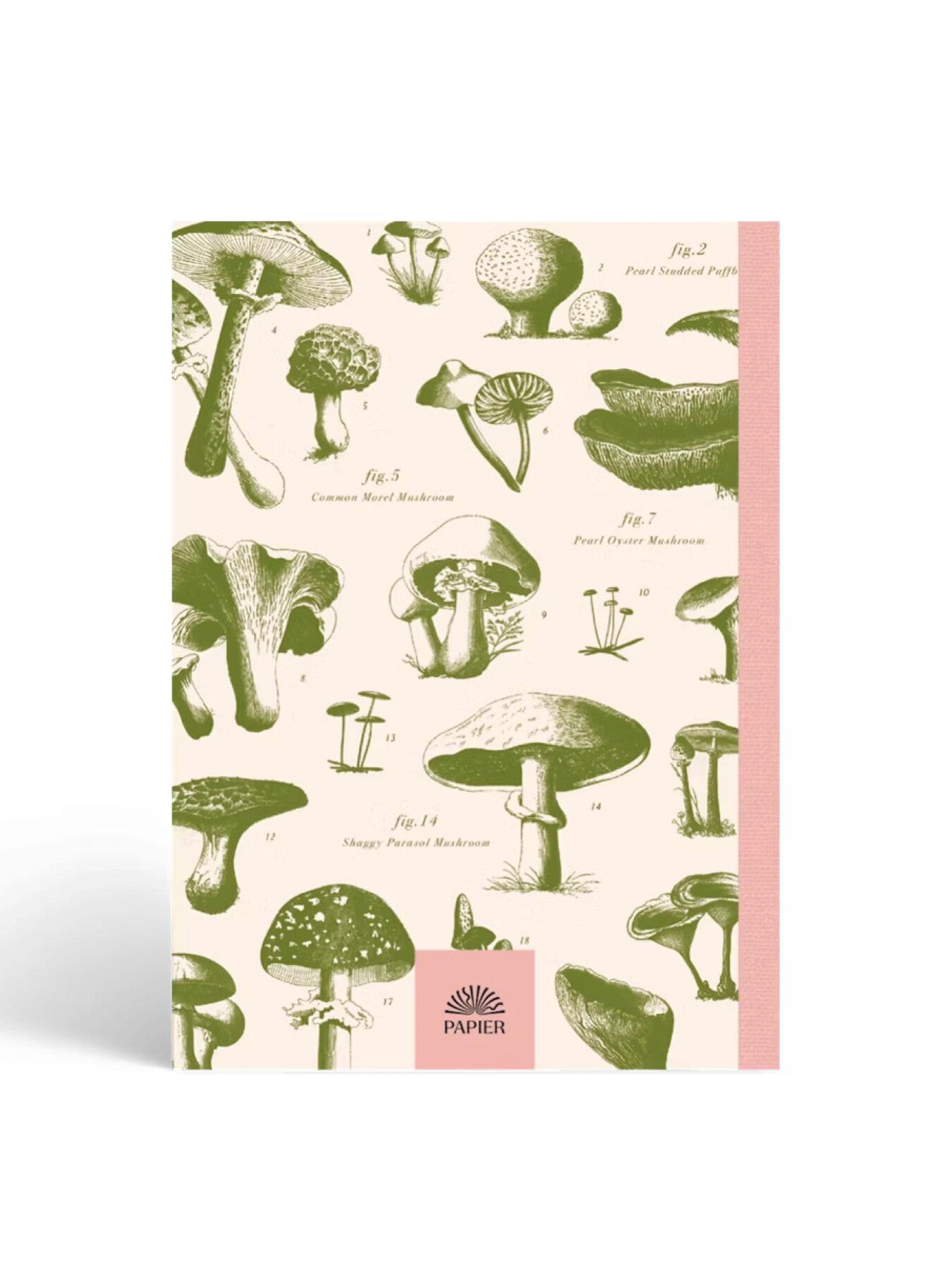 MUSHROOMS Recipe Journal Pink