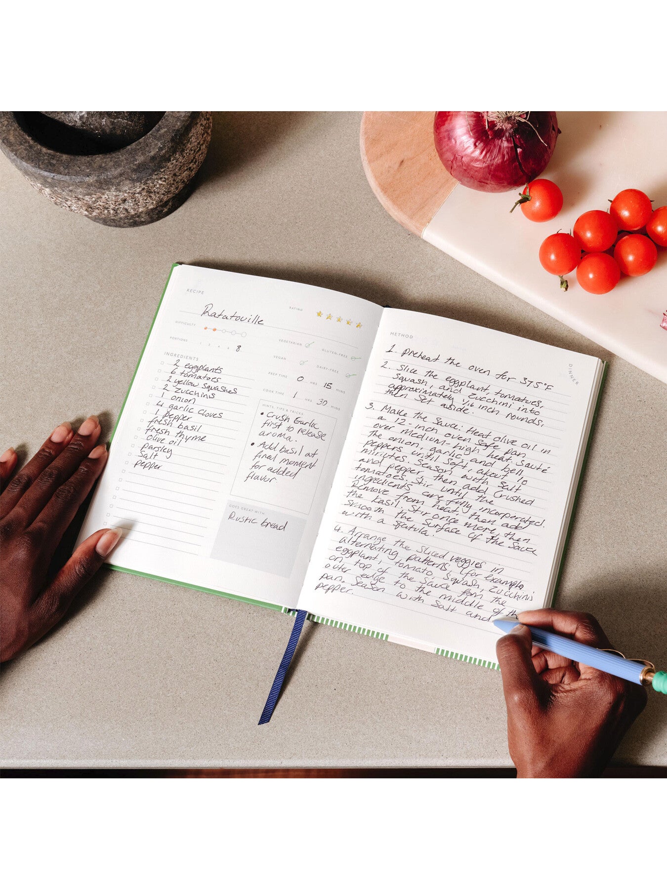 MUSHROOMS Recipe Journal Pink