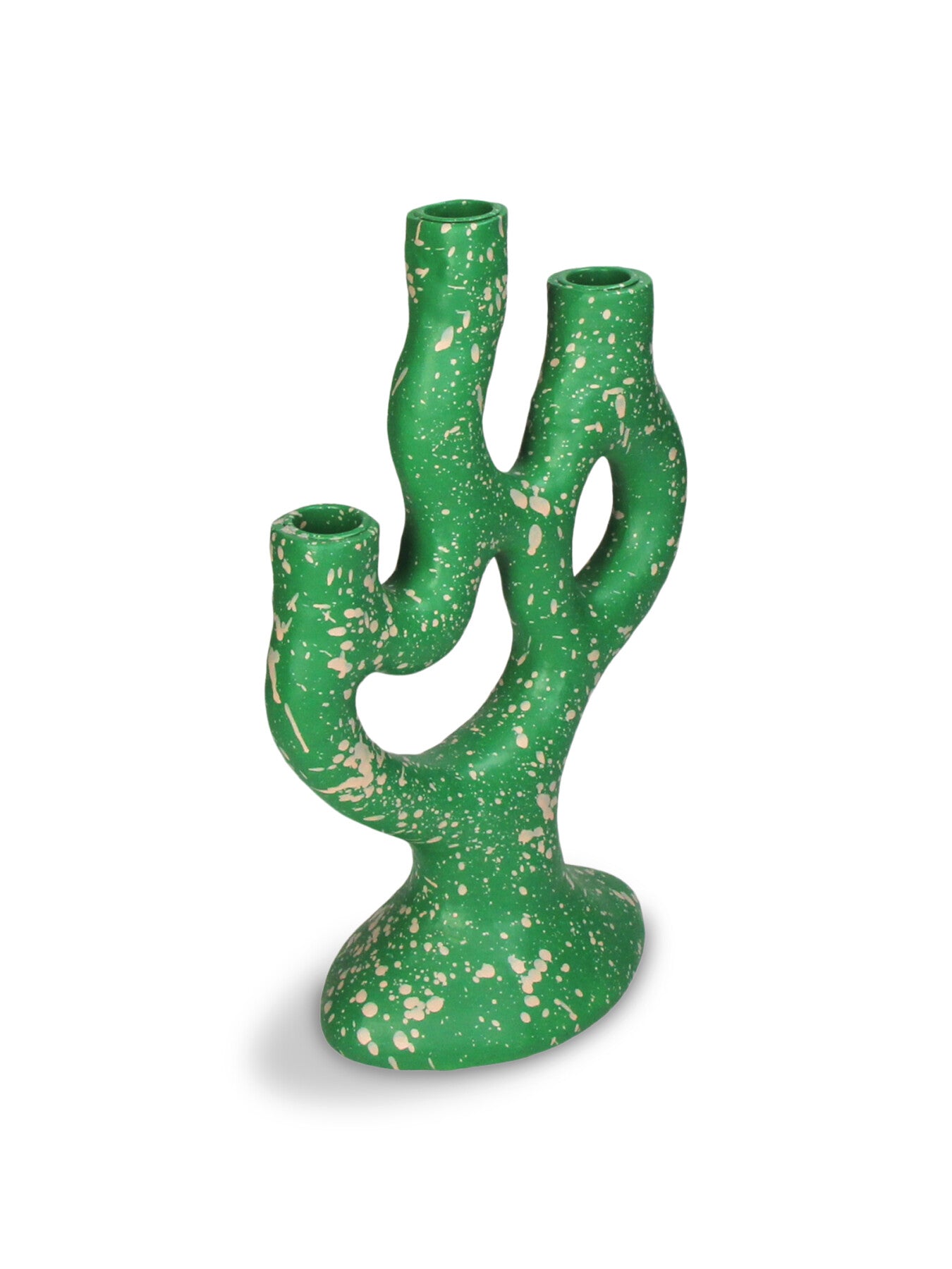 Candle Stick Organic Polyresin Green