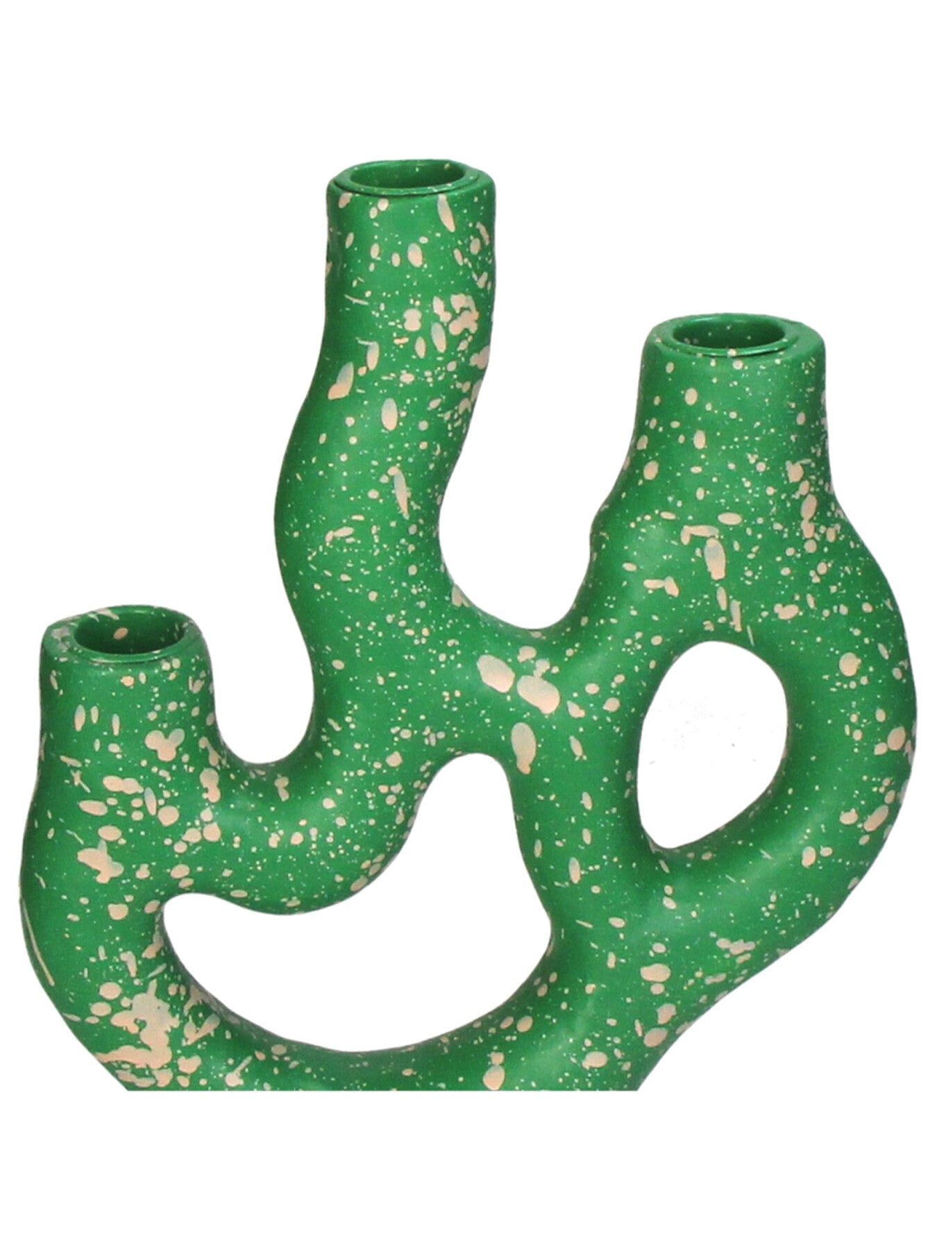 Candle Stick Organic Polyresin Green