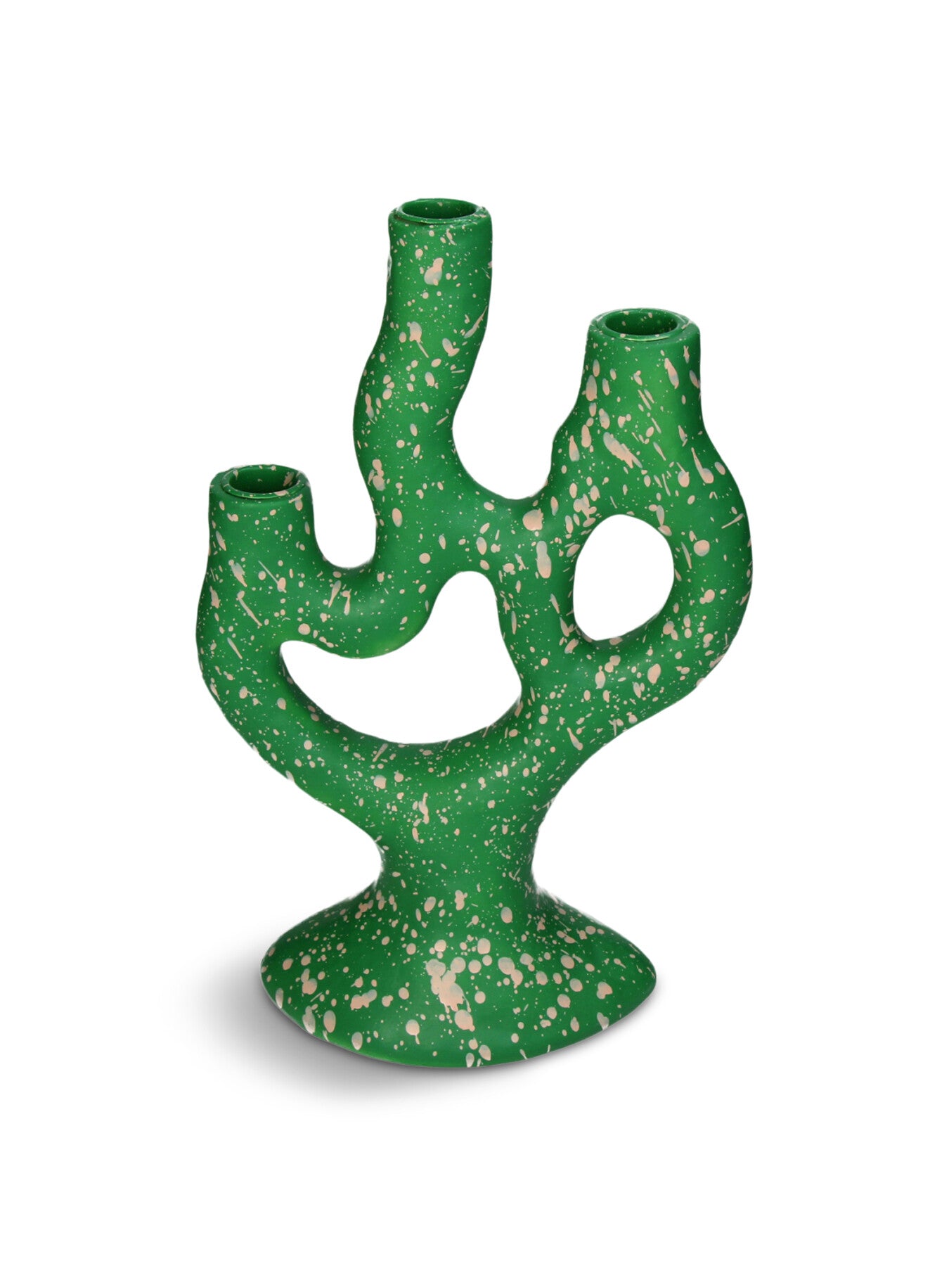 Candle Stick Organic Polyresin Green