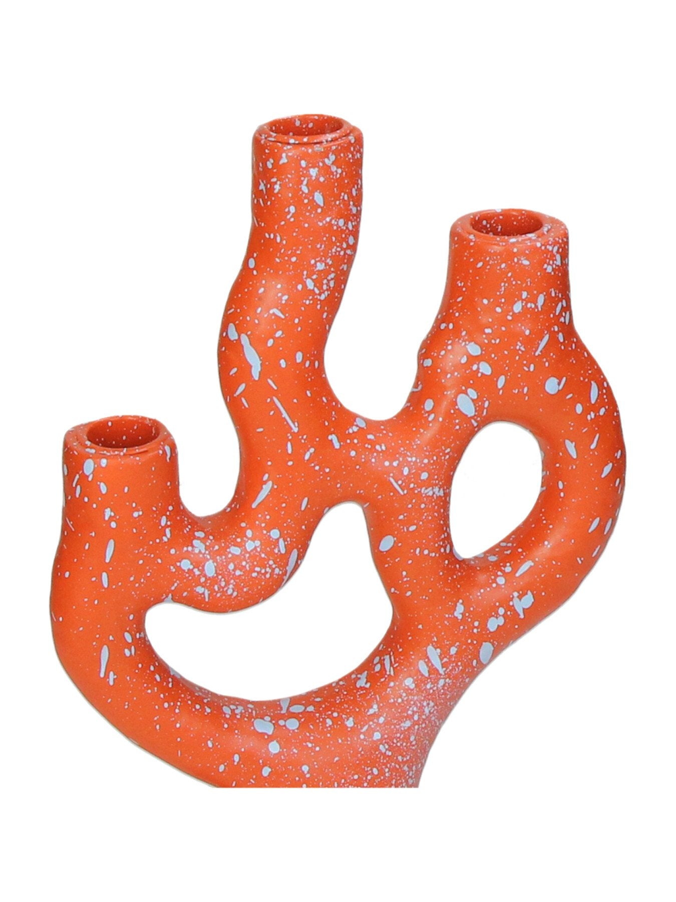 Candle Stick Organic Polyresin Orange
