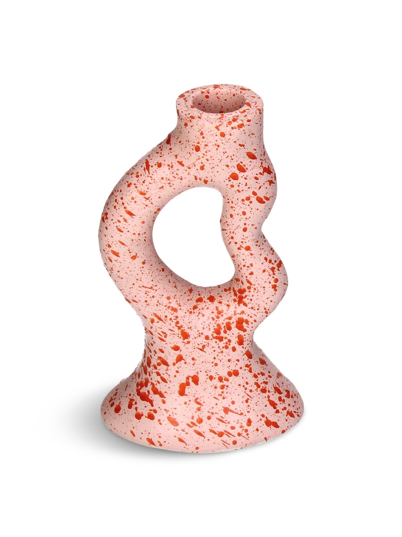 Candle Stick Organic Polyresin Pink