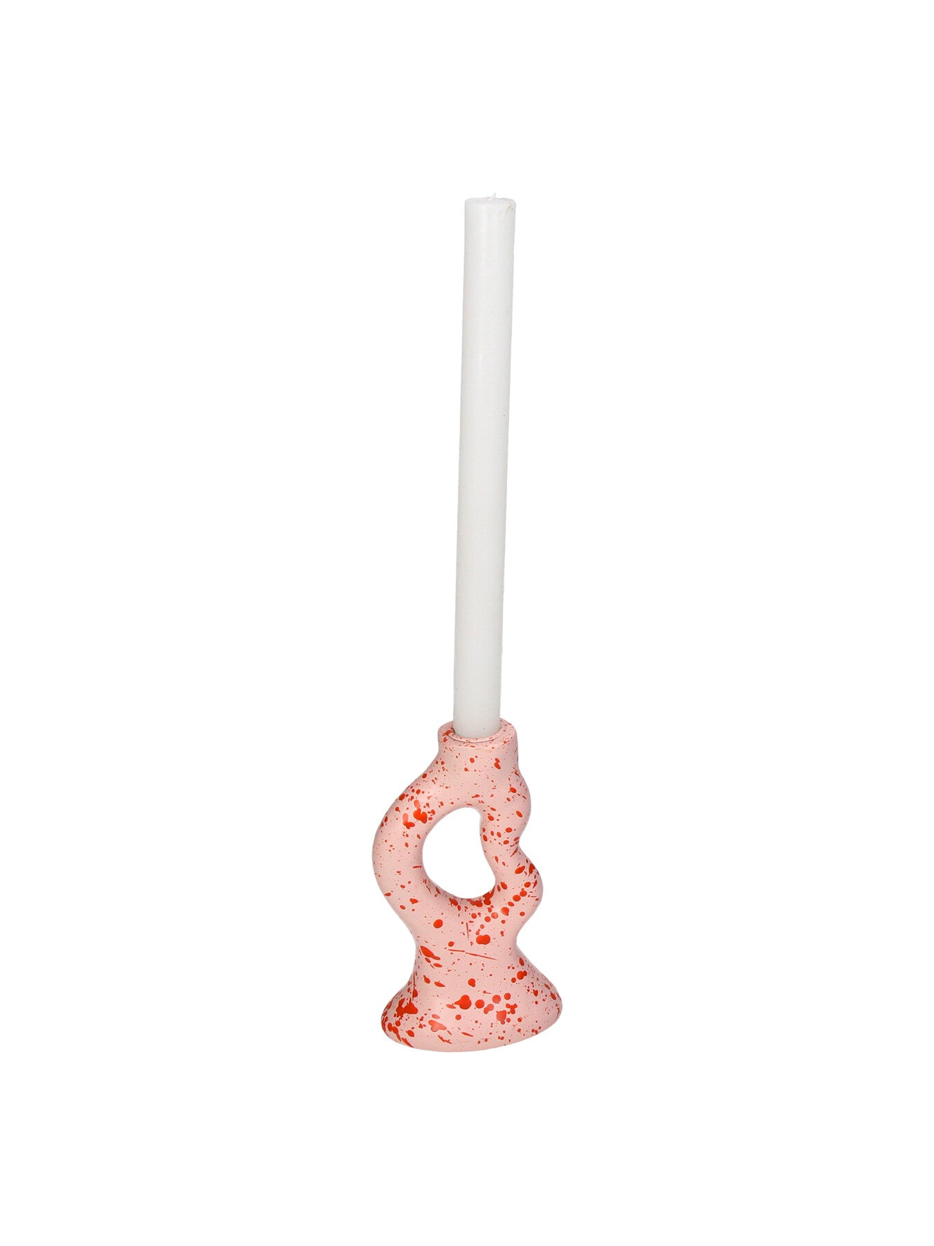 Candle Stick Organic Polyresin Pink