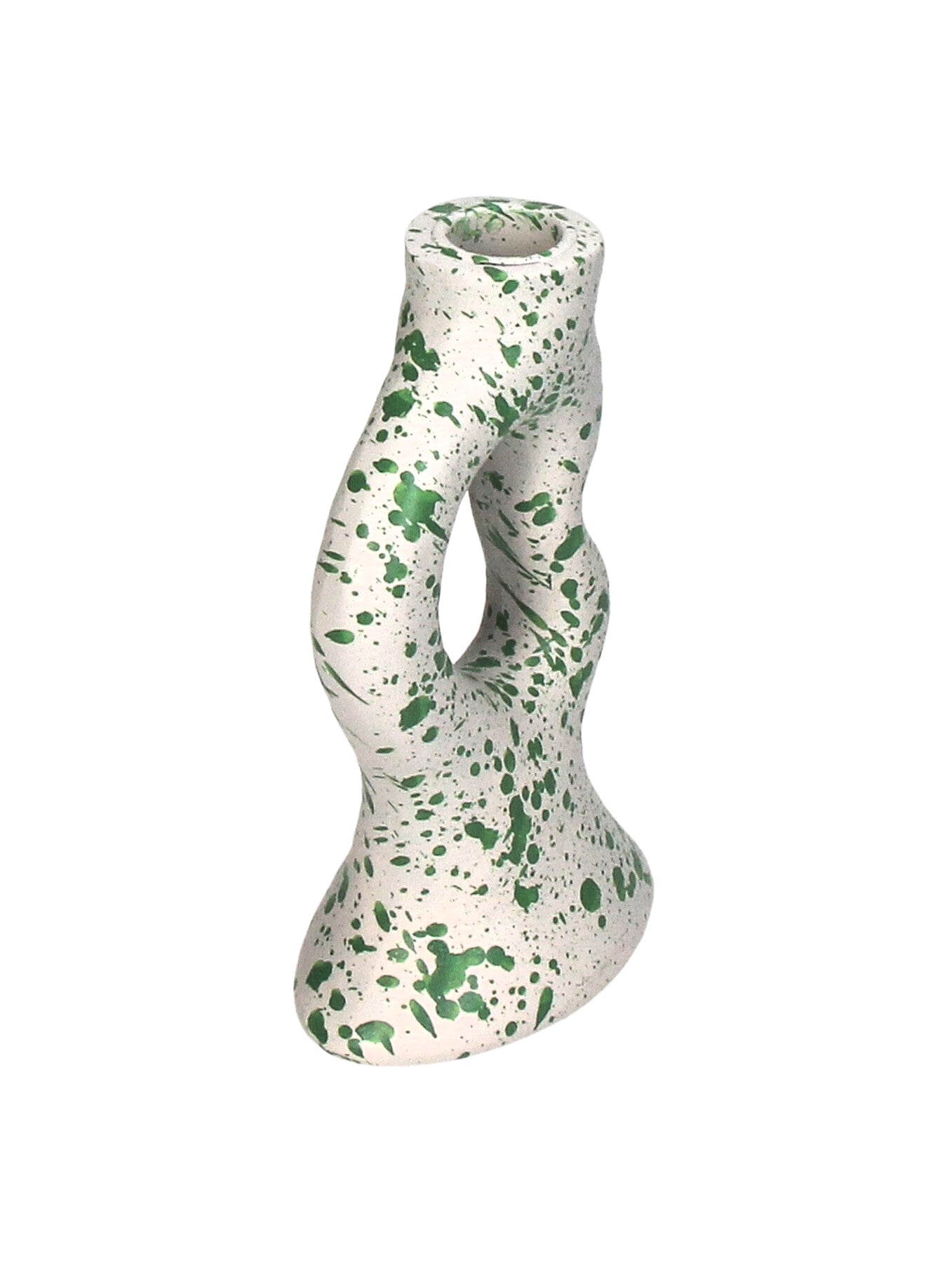 Candle Stick Organic Polyresin White