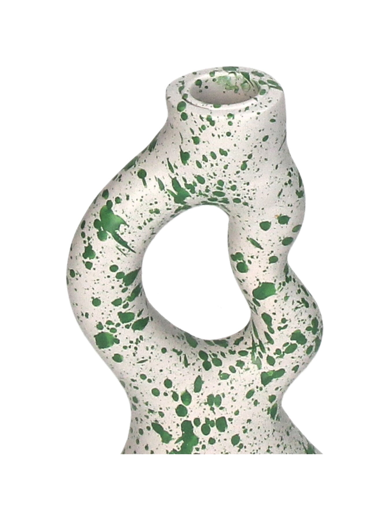 Candle Stick Organic Polyresin White