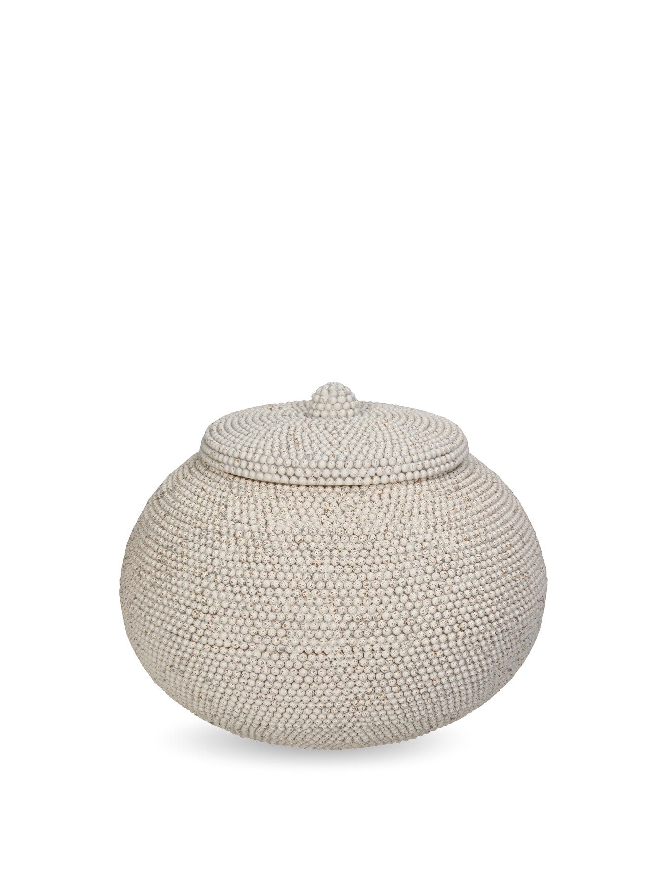 Ornament Polyresin White Jar