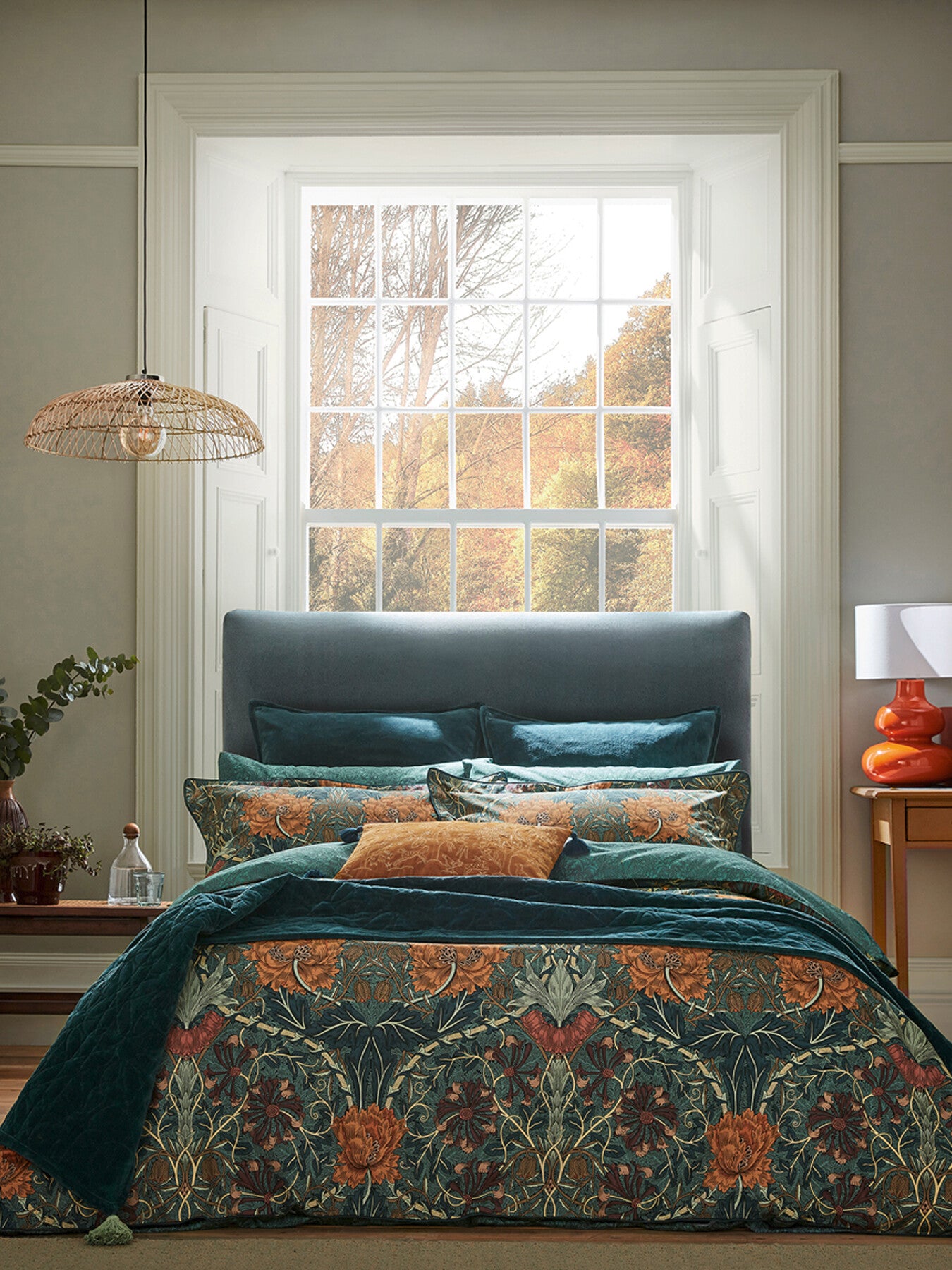 Honeysuckle and Tulip Heritage Duvet Cover Set