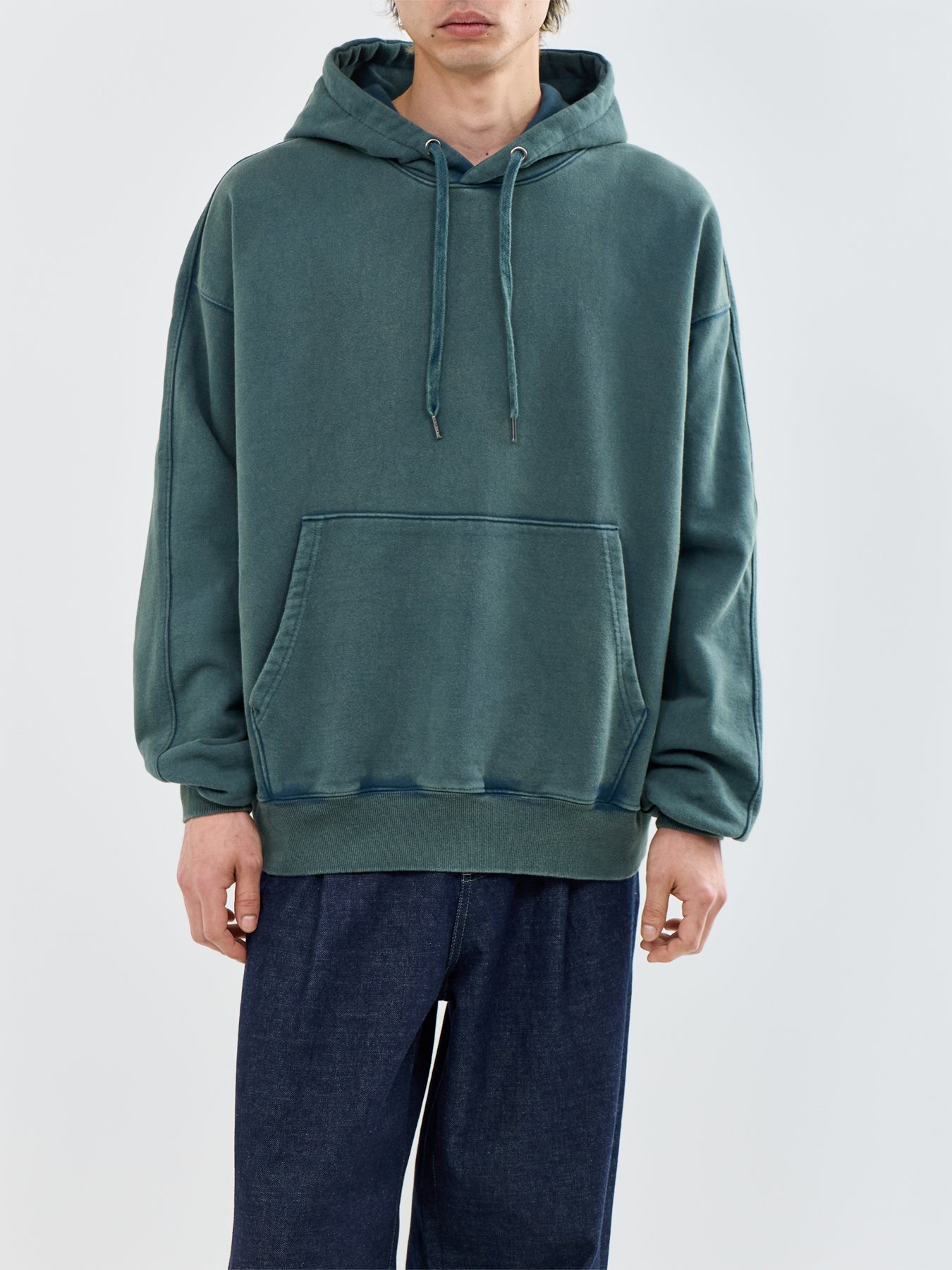 Vintage Dyeing Pullover Hoodie Green