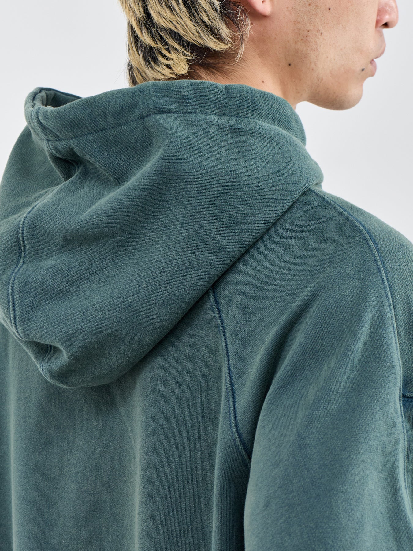 Vintage Dyeing Pullover Hoodie Green