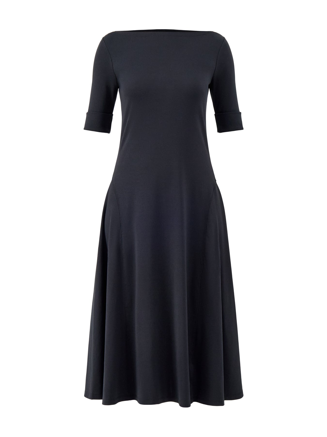 Munzie Elbow Sleeve Day Dress BLACK