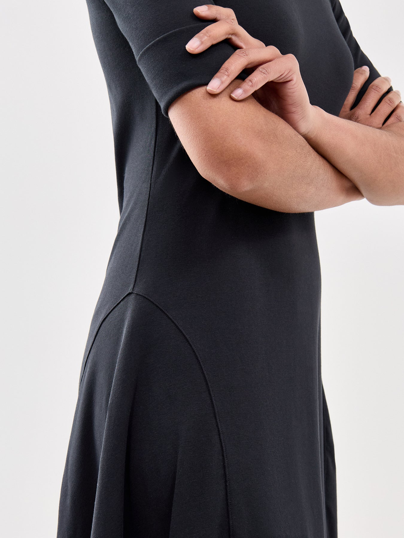 Munzie Elbow Sleeve Day Dress BLACK