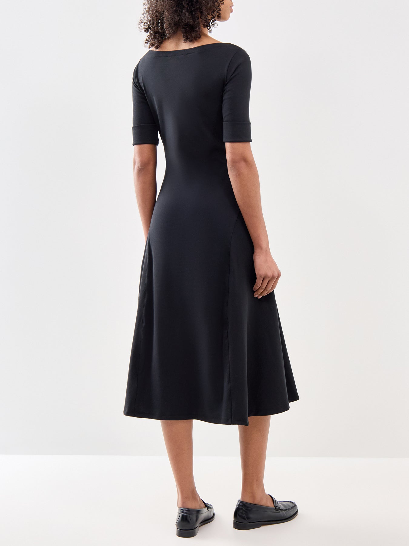 Munzie Elbow Sleeve Day Dress BLACK