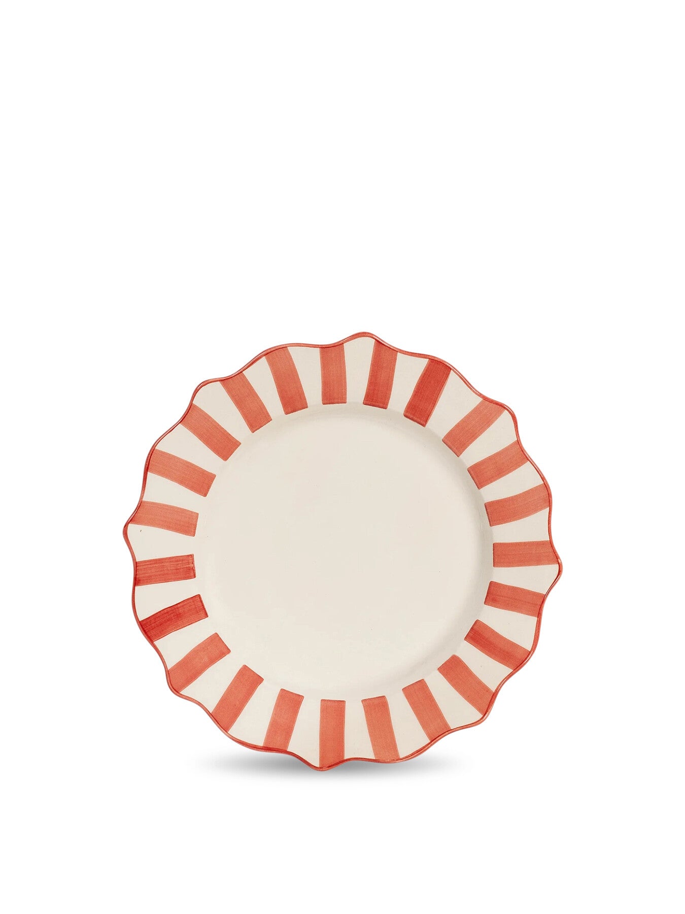 Candy Cane Scalloped Dinner Plate