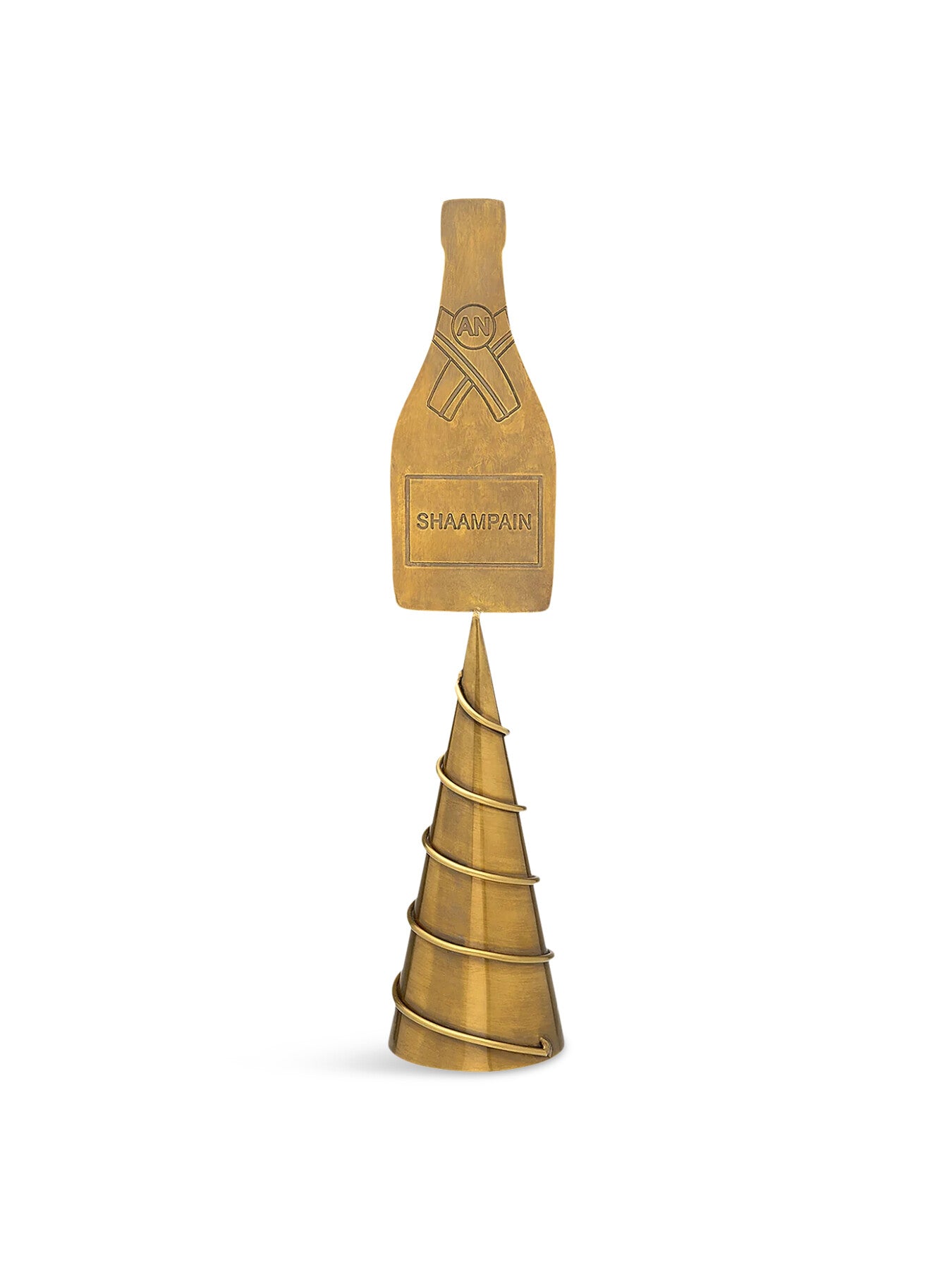 Champagne Bottle Christmas Tree Topper