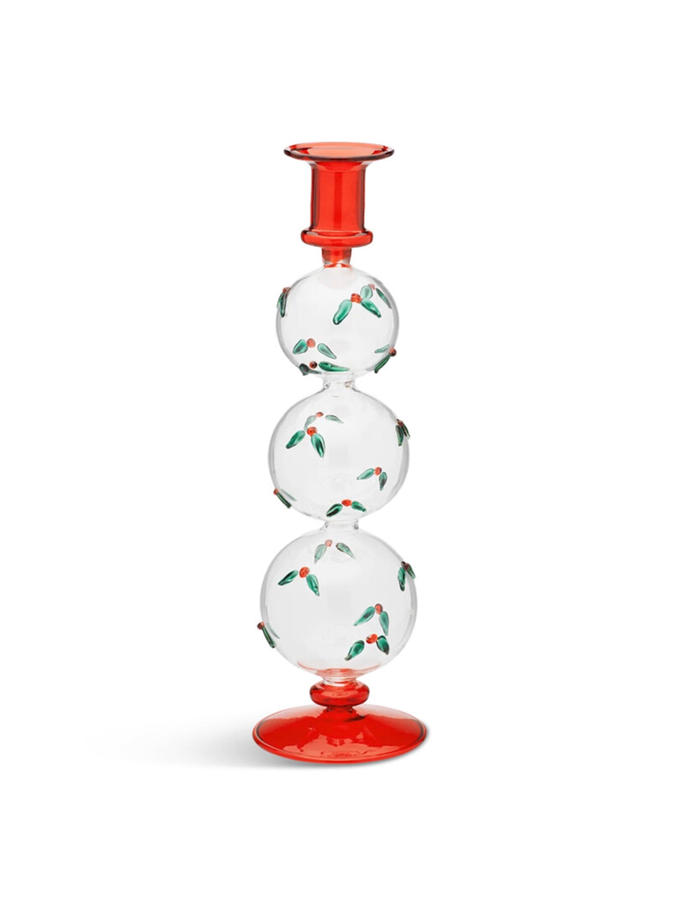 Winter Berries Bubble Christmas Candle Holder