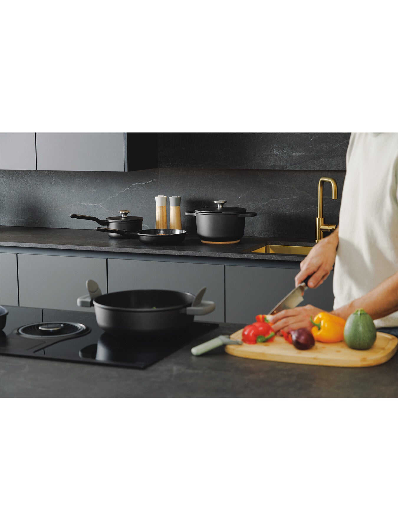 LEO Phantom Recycled Cast Aluminium Frying Pan with Detatchable Handle