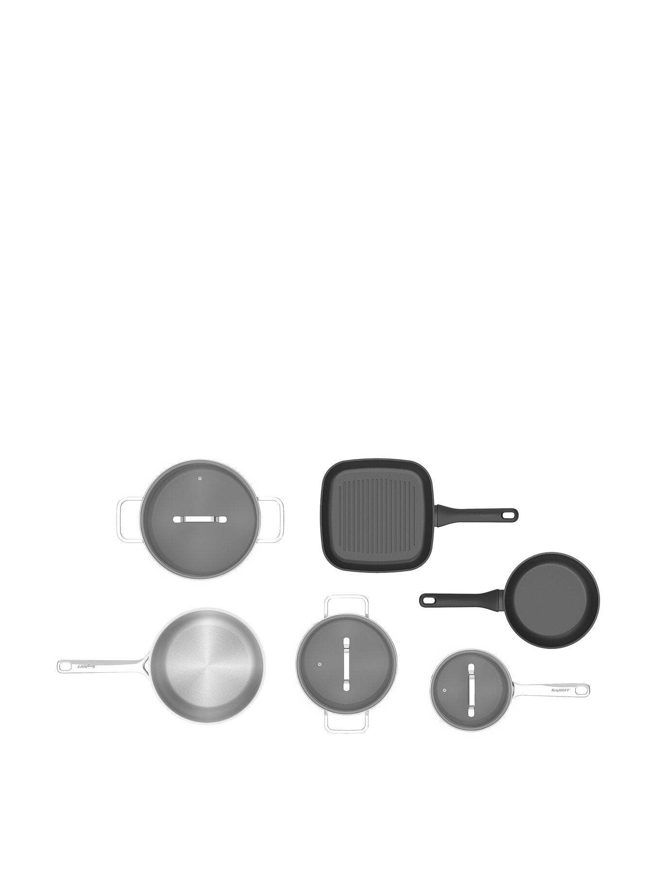 DiNA Helix 9 Piece Recycled Stainless Steel and Aluminium Cookware Set