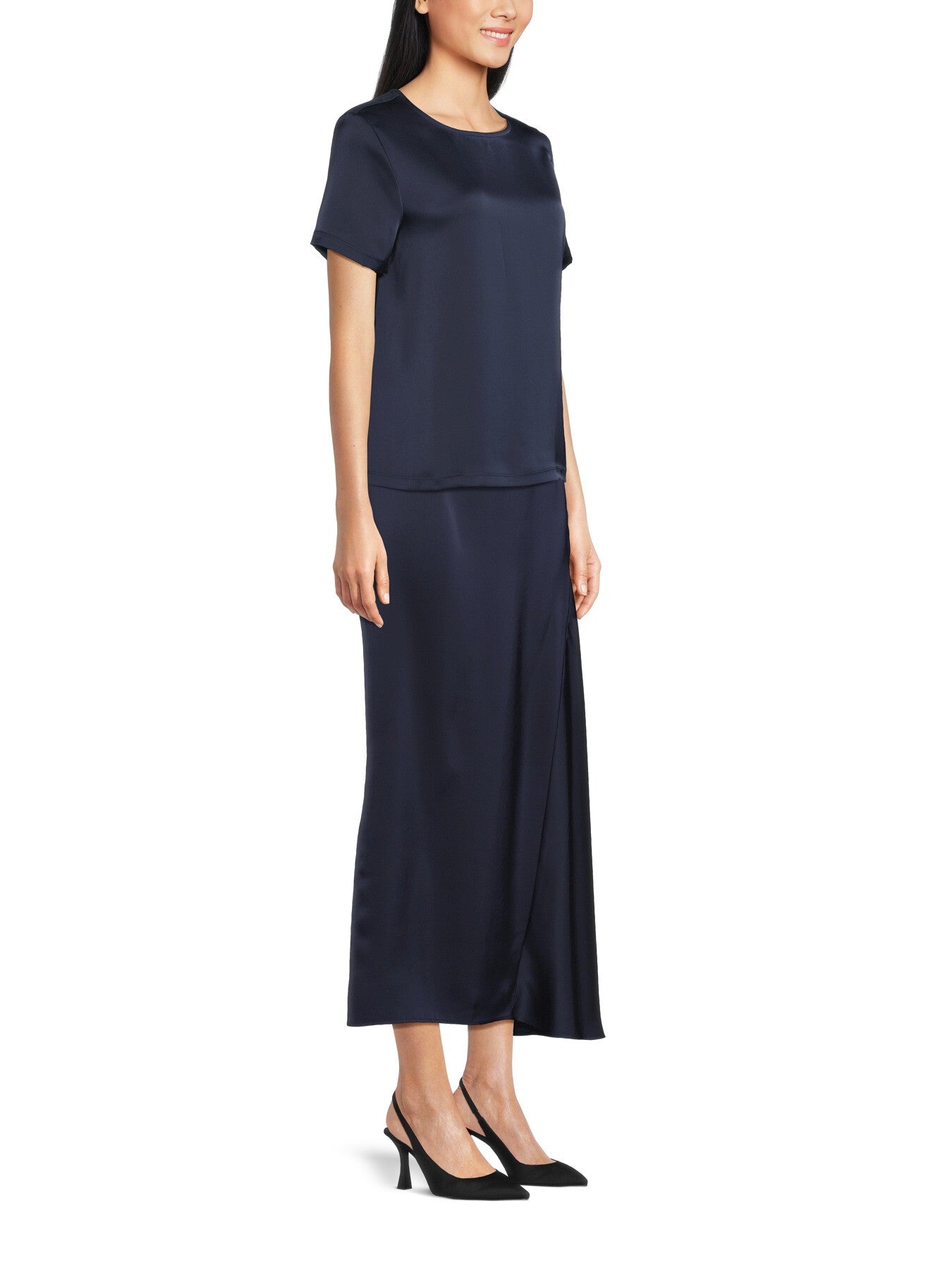 Aia Midi Satin Skirt