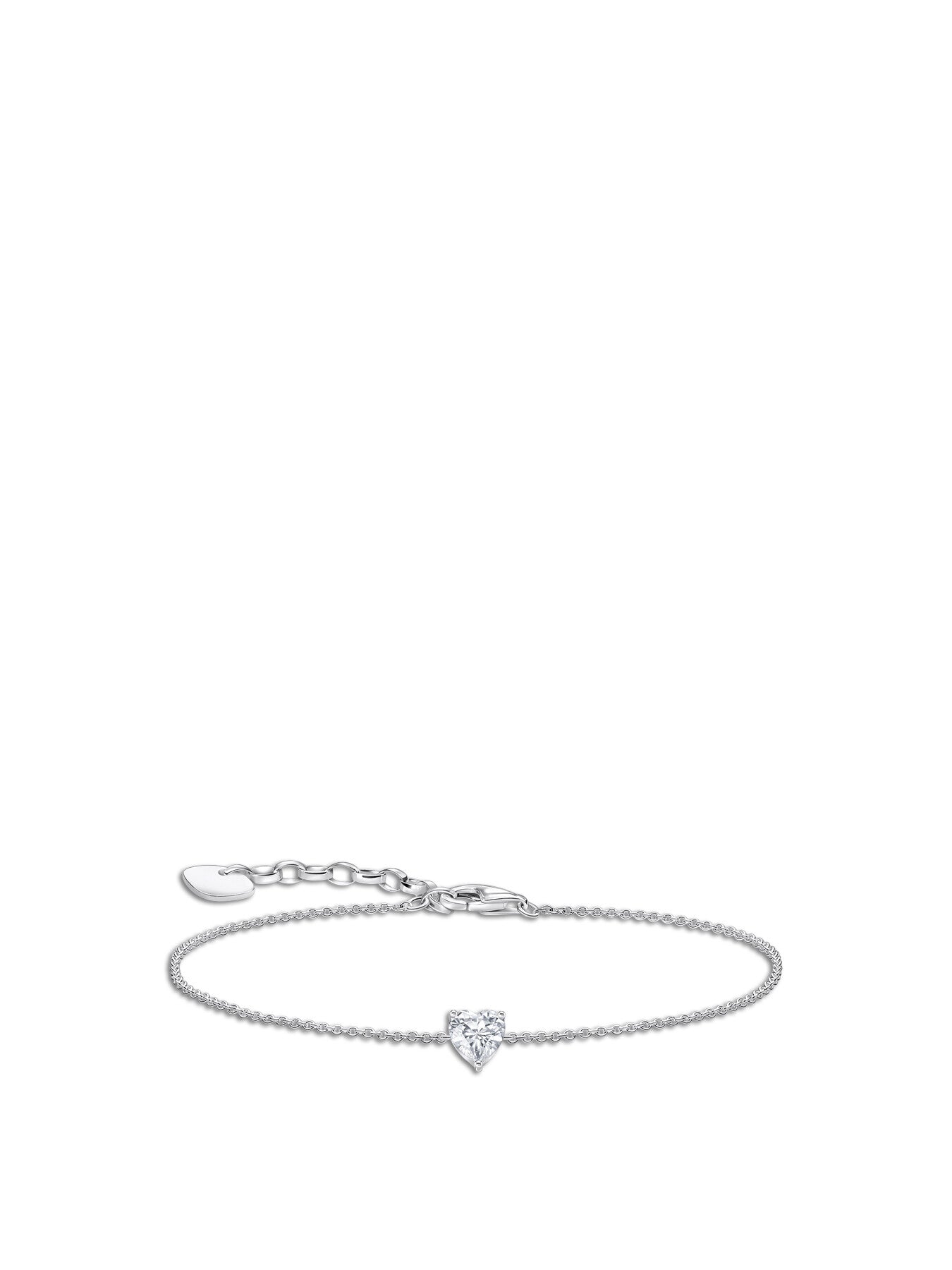 Heart Crystal Charm Bracelet