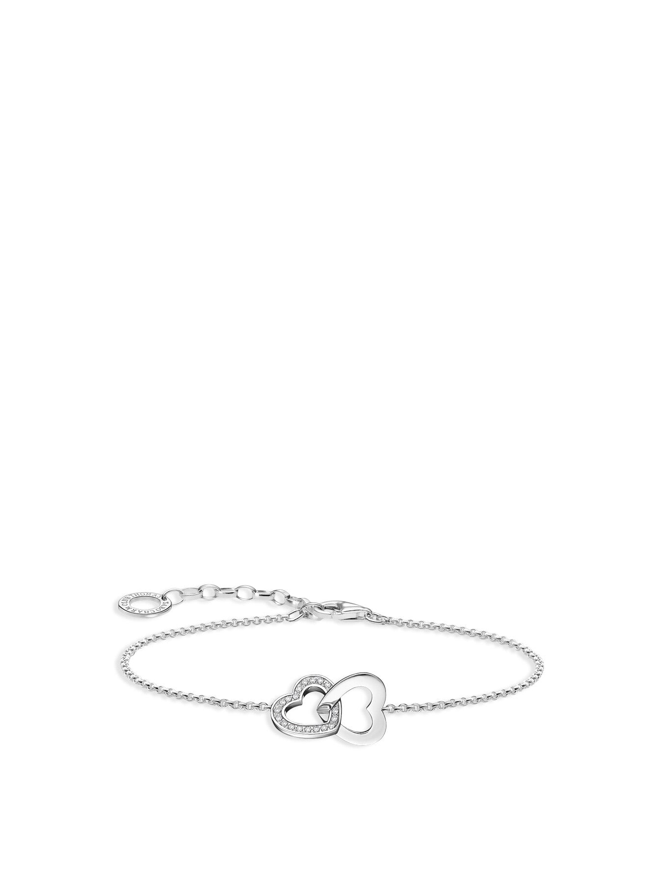 Interlocking Hearts Charm Bracelet