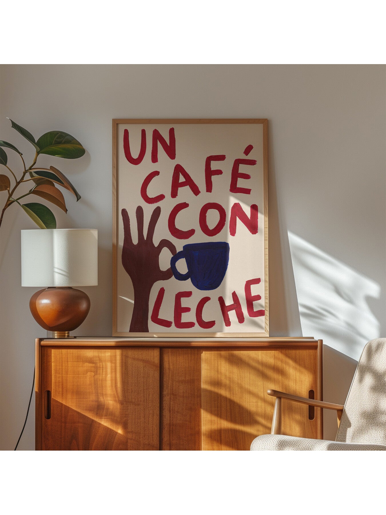 Un Café Con Leche A3 Print