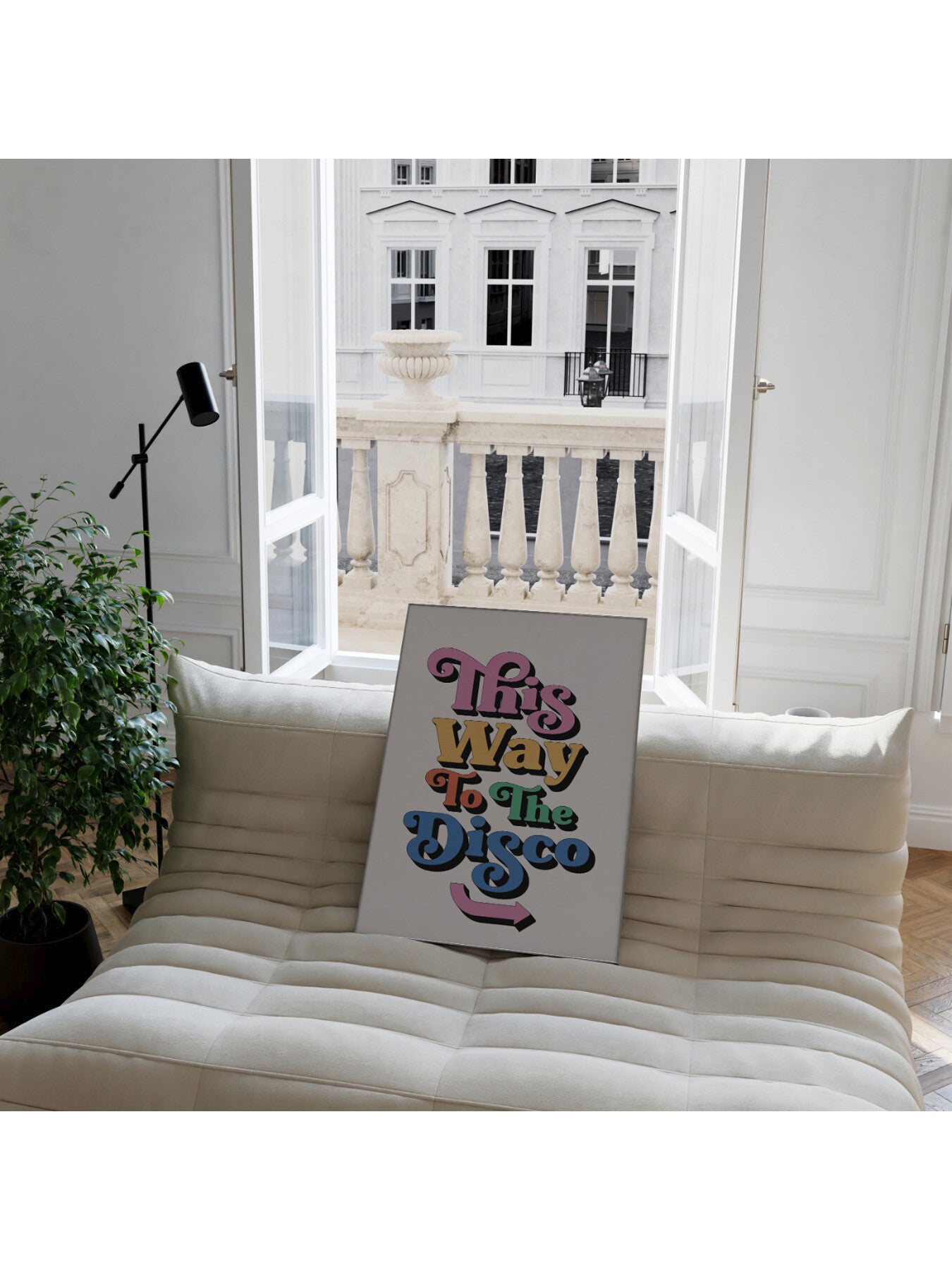 This Way To The Disco Rainbow A3 Print