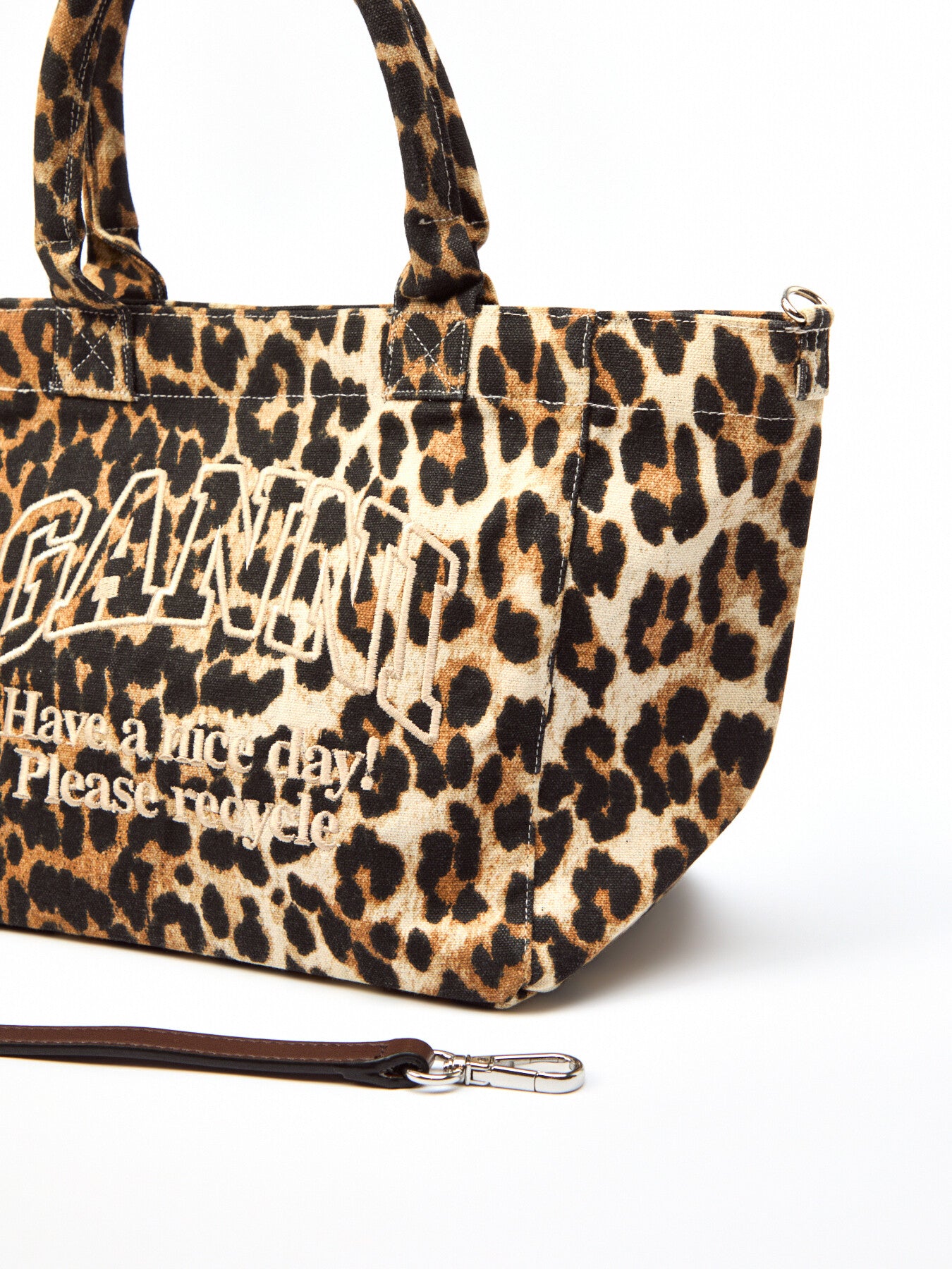 Small Easy Shopper Leopard Tote Bag