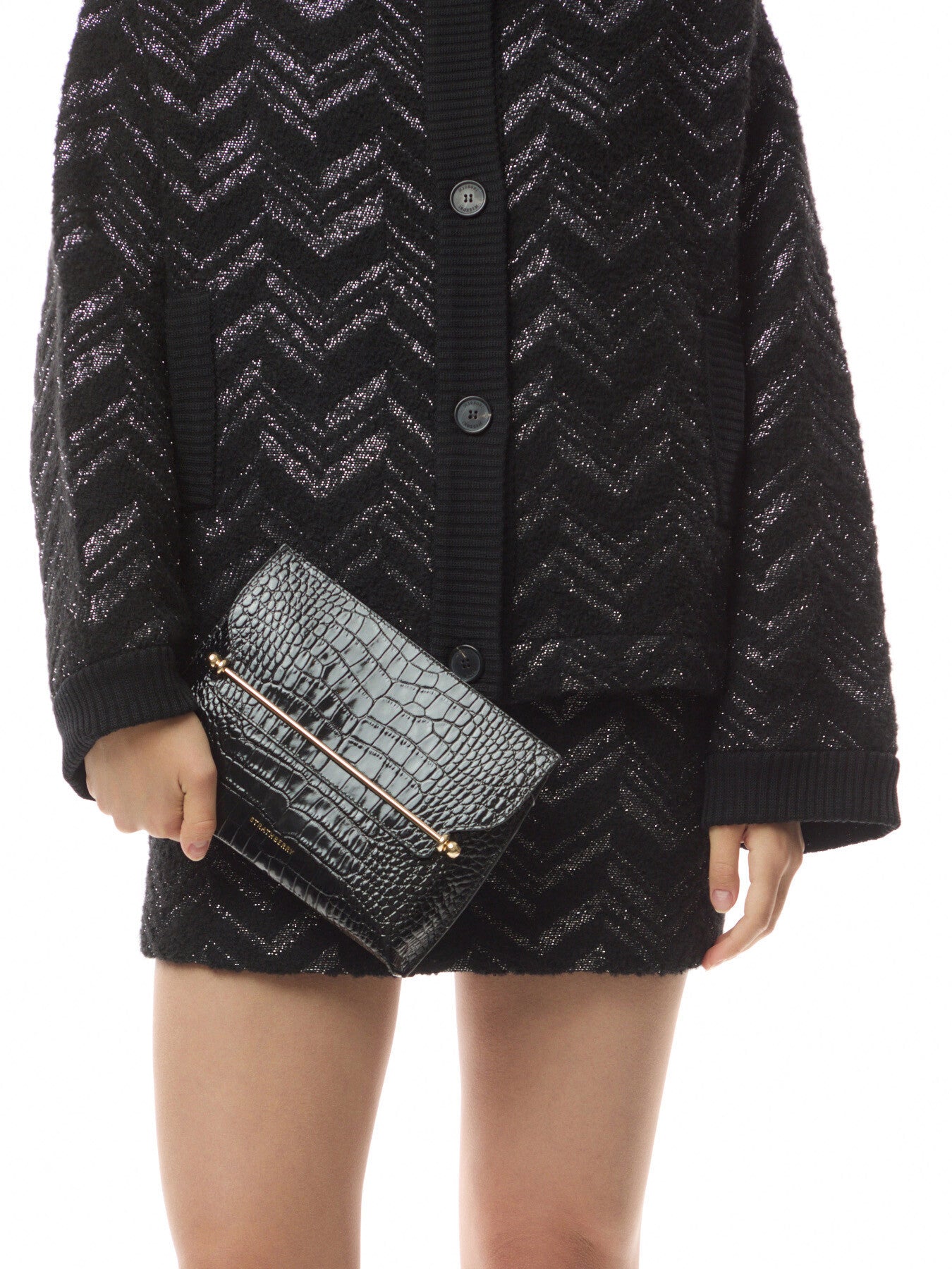 Stylist Leather Clutch Bag