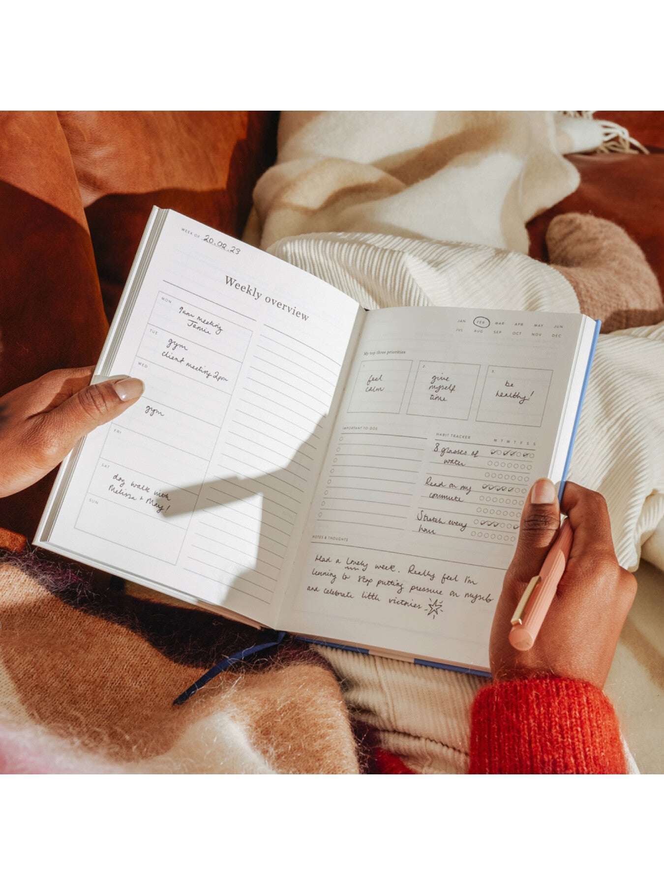 Colorblock Daily Planner Mustard