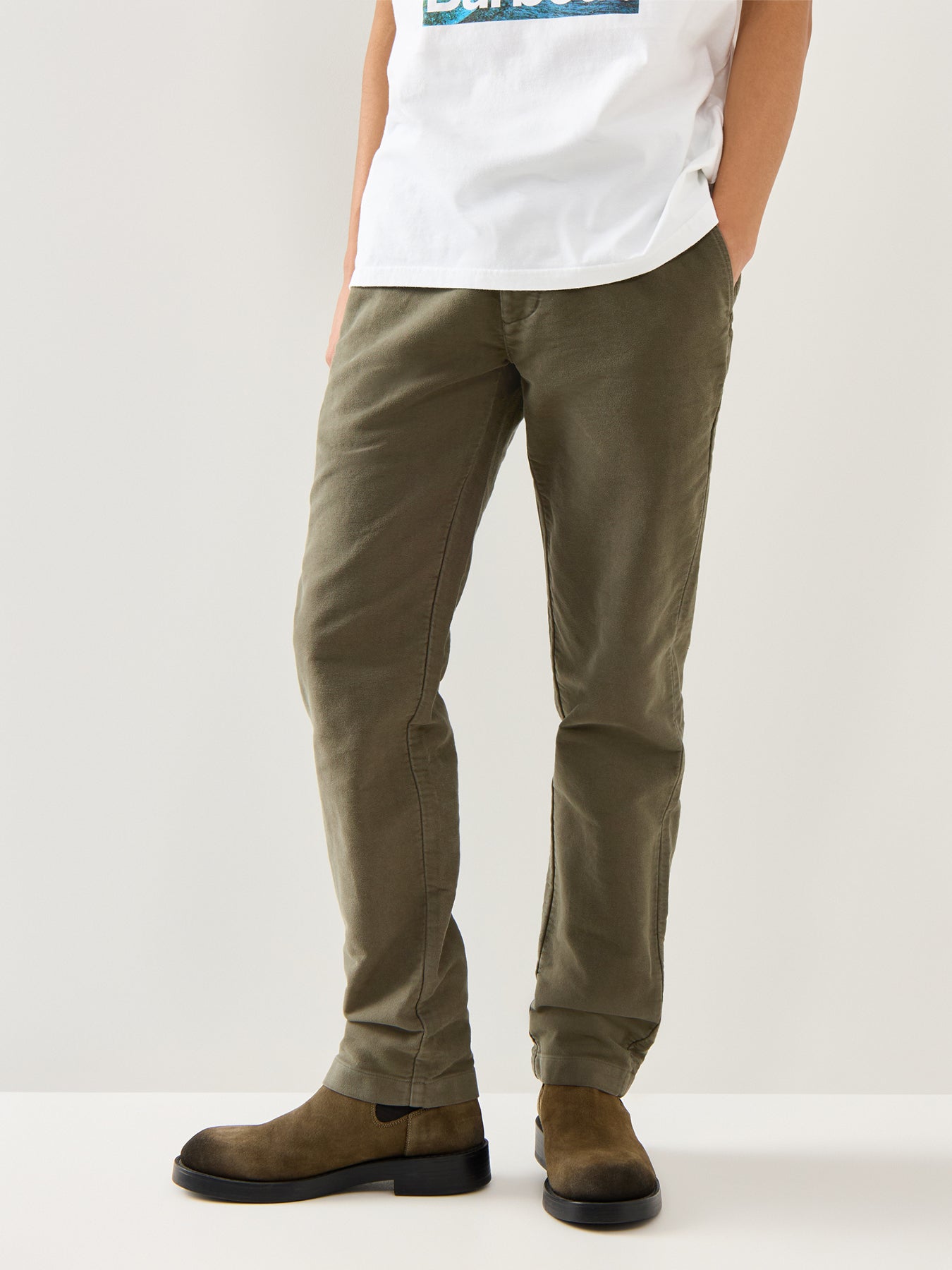 Moleskin Tailored Trouser Dark Olive
