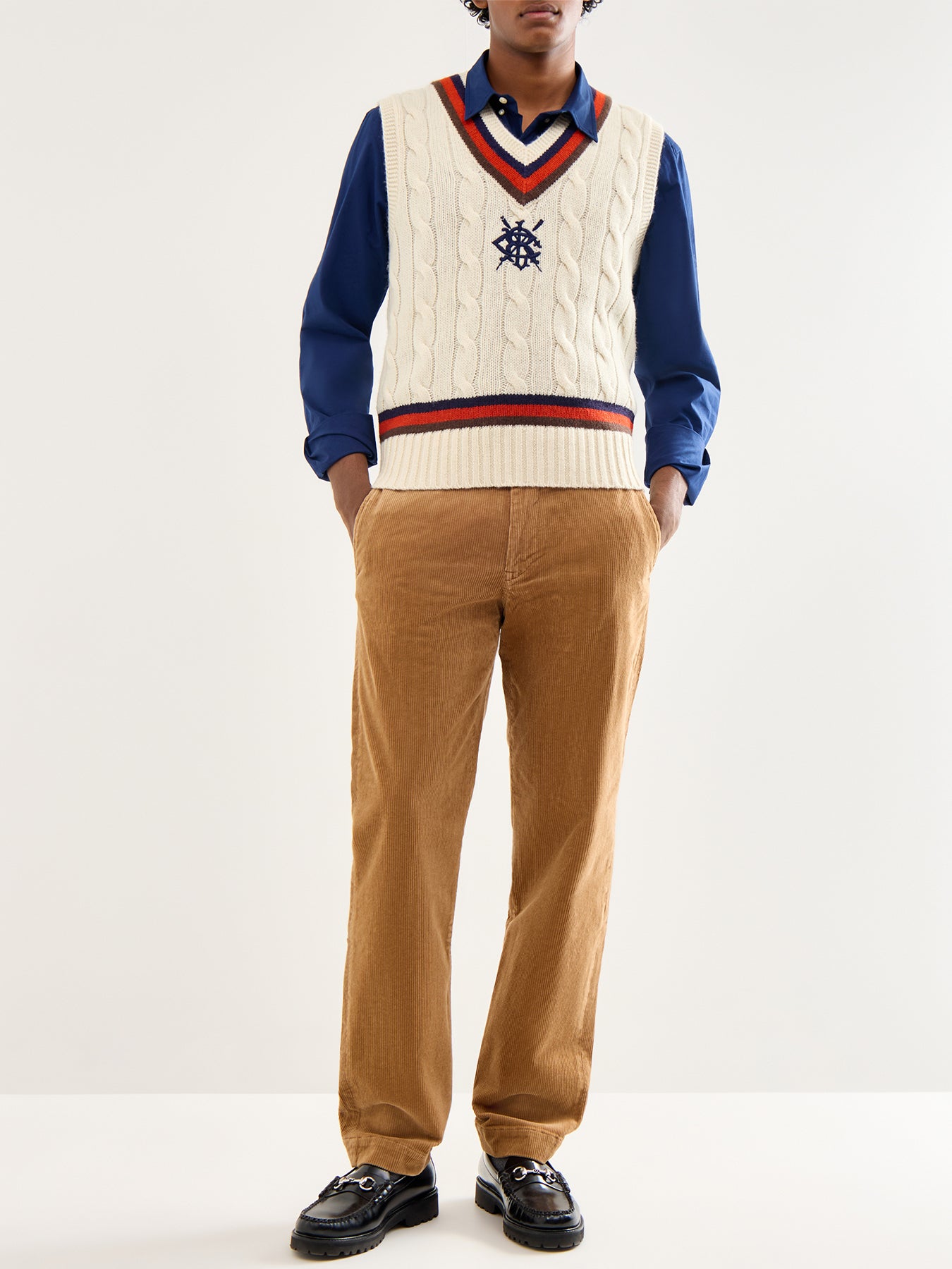 Slim Fit Stretch Poplin Shirt Newport Navy