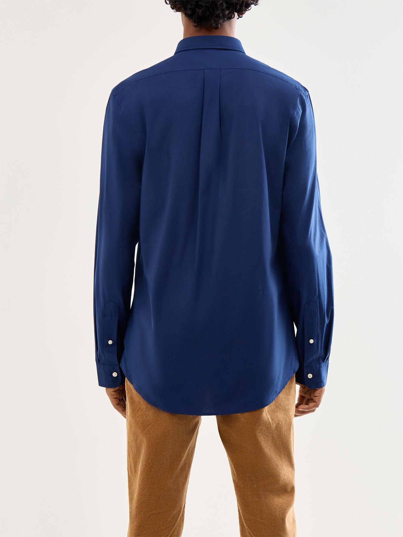 Slim Fit Stretch Poplin Shirt Newport Navy