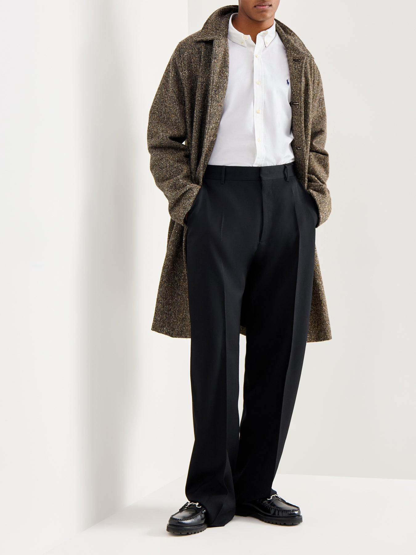 Slim Fit Stretch Poplin Shirt White