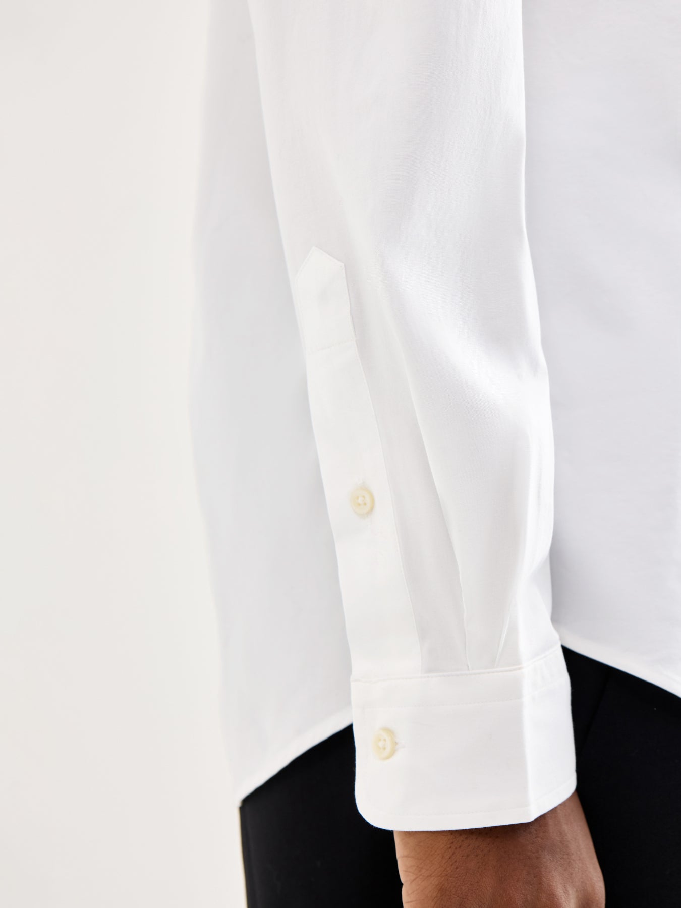 Slim Fit Stretch Poplin Shirt White