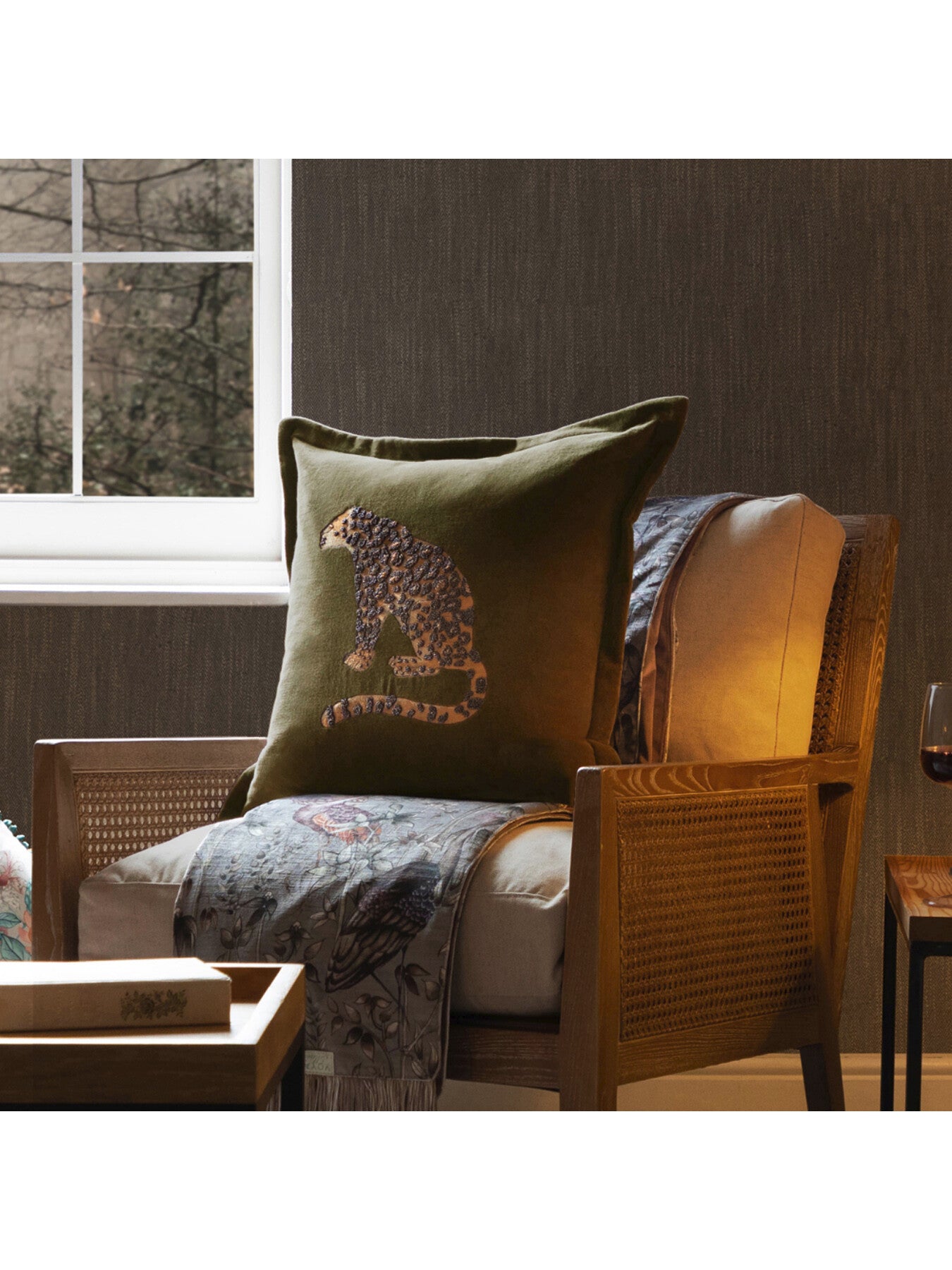 Waghoba Embroidered Feather Cushion