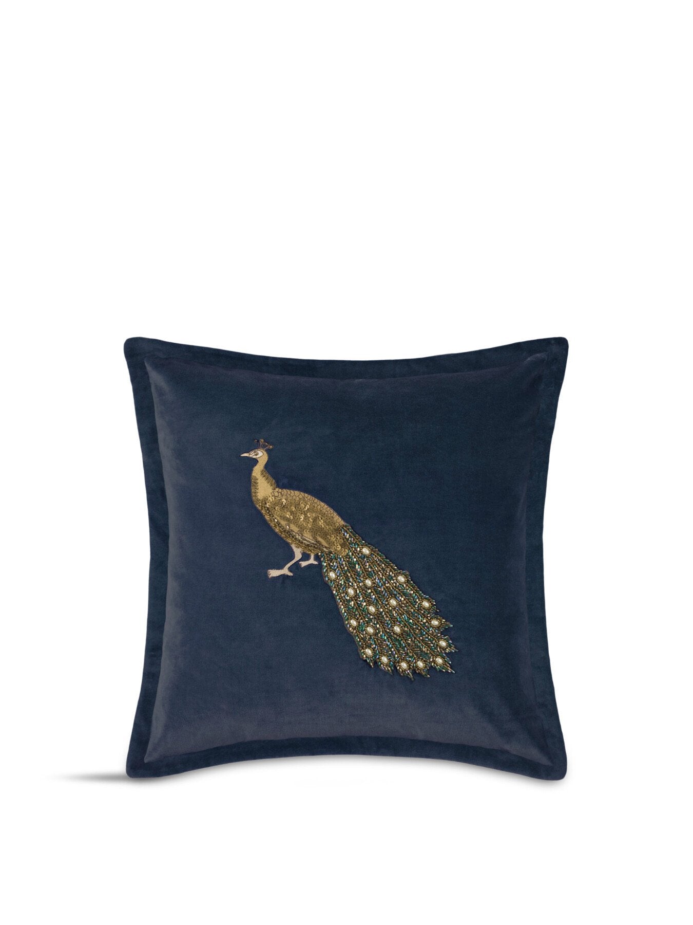 Mayura Embroidered Feather Cushion