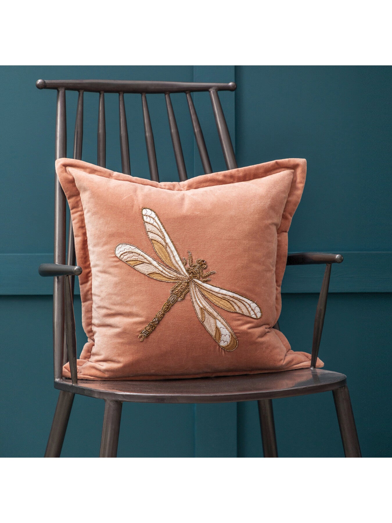 Aria Embroidered Feather Cushion