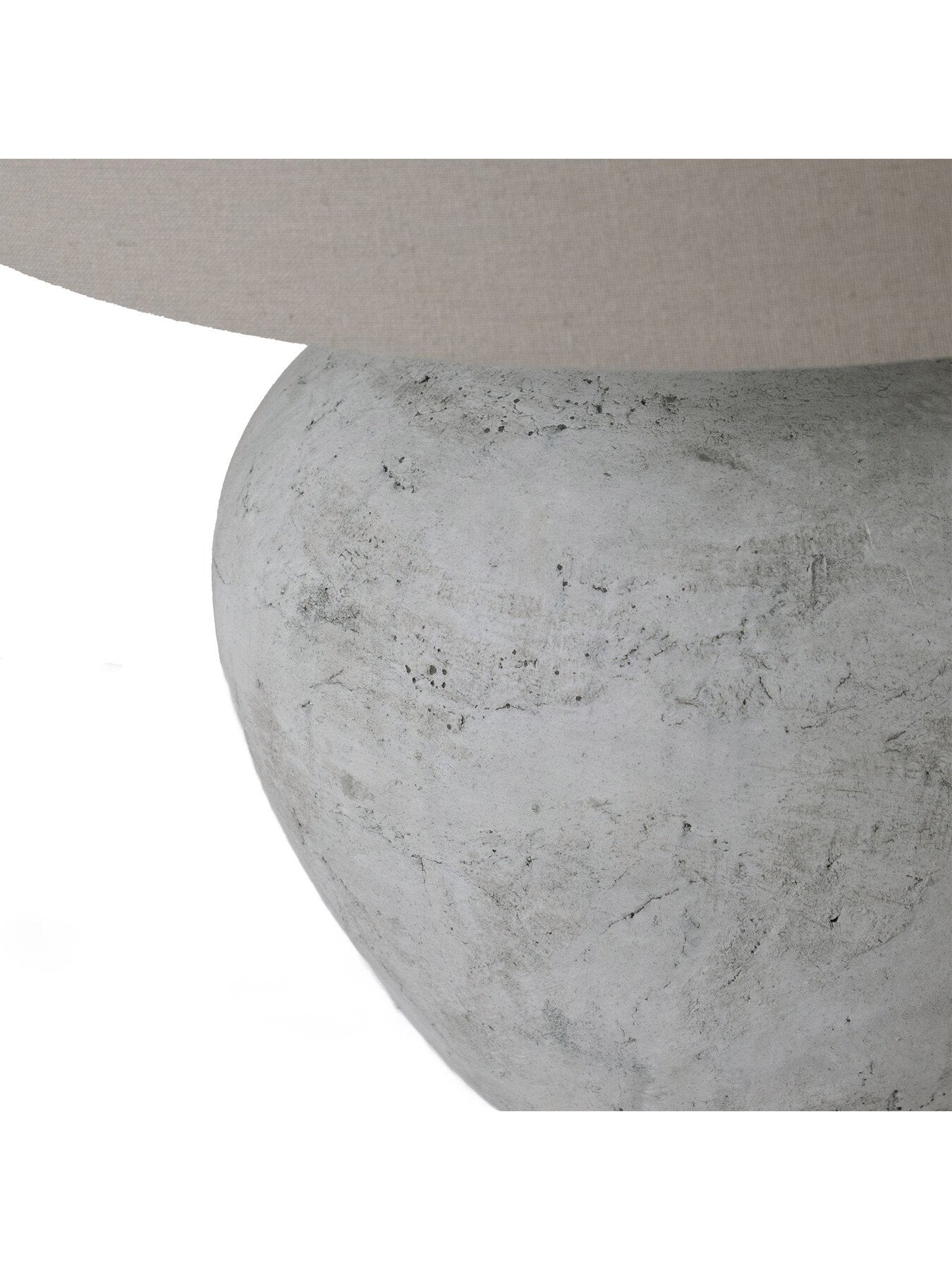 Darcy Antique Round Table Lamp with Linen Shade 60cm