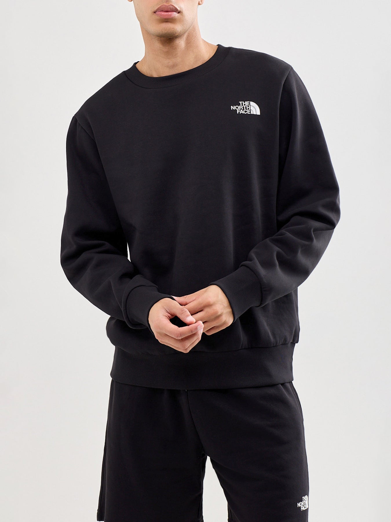 Simple Dome Crew Neck Sweatshirt Black