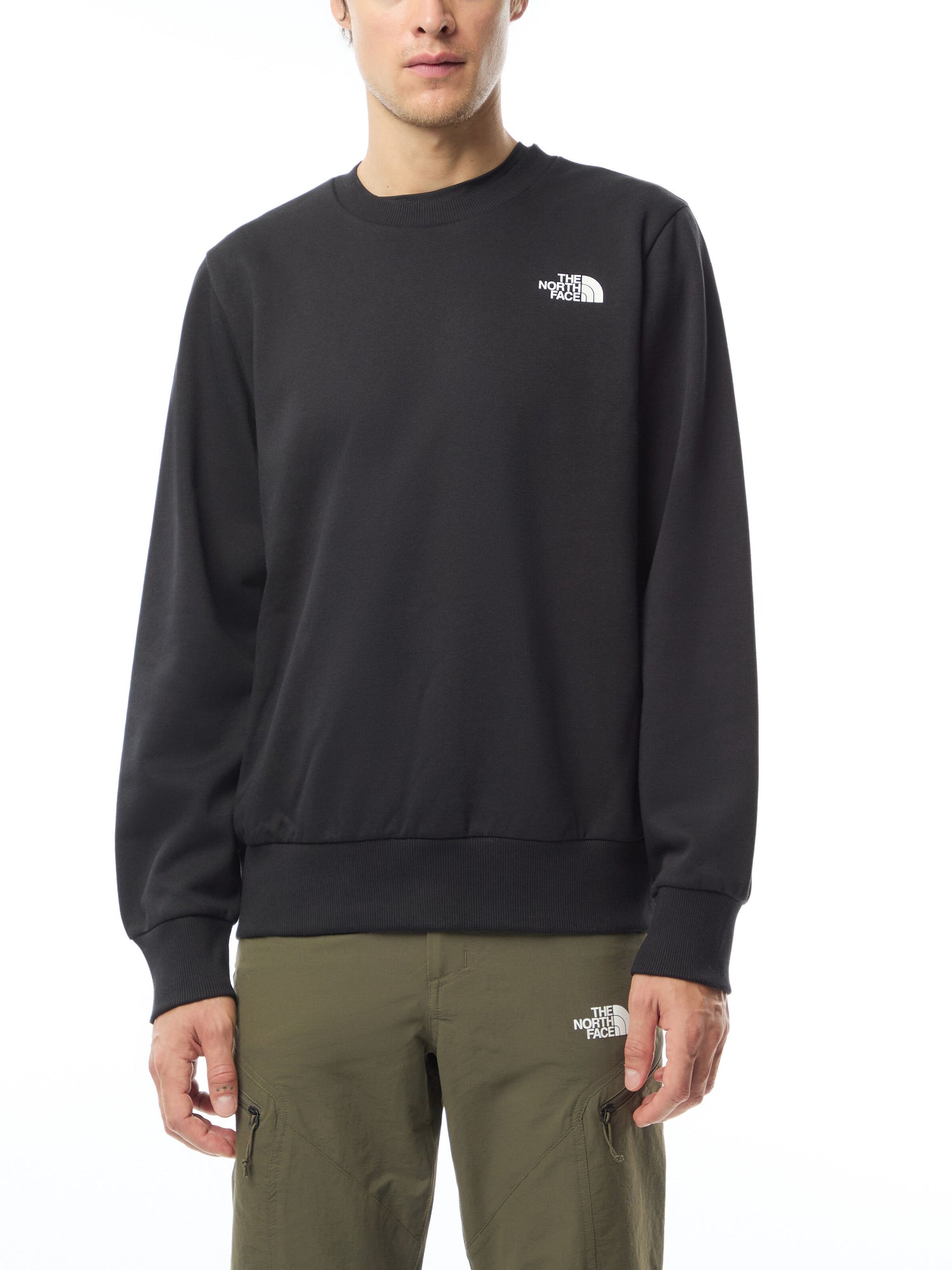 Simple Dome Crew Neck Sweatshirt Black