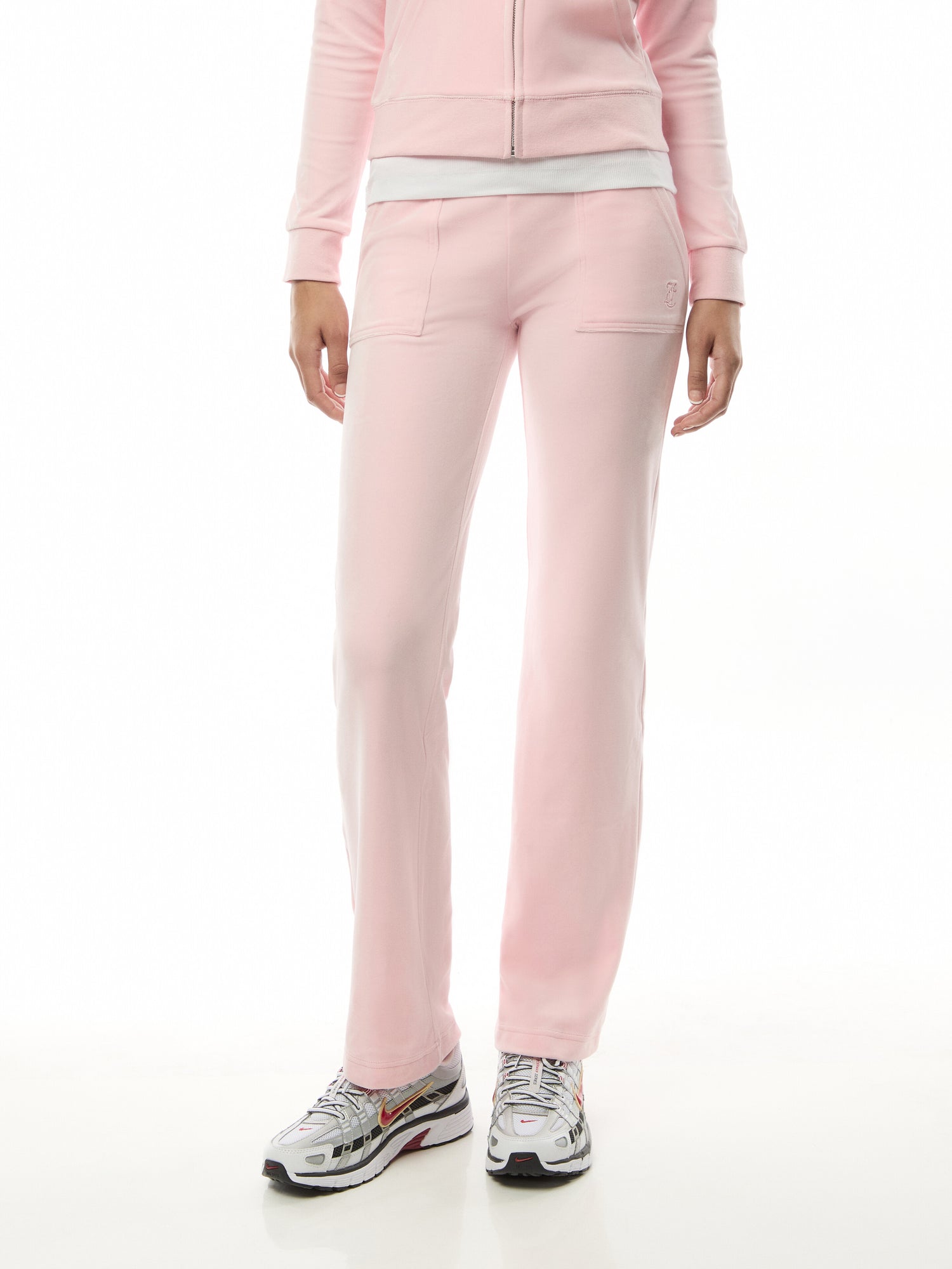 Classic Velour Mid Rise Pocketed Trackpant