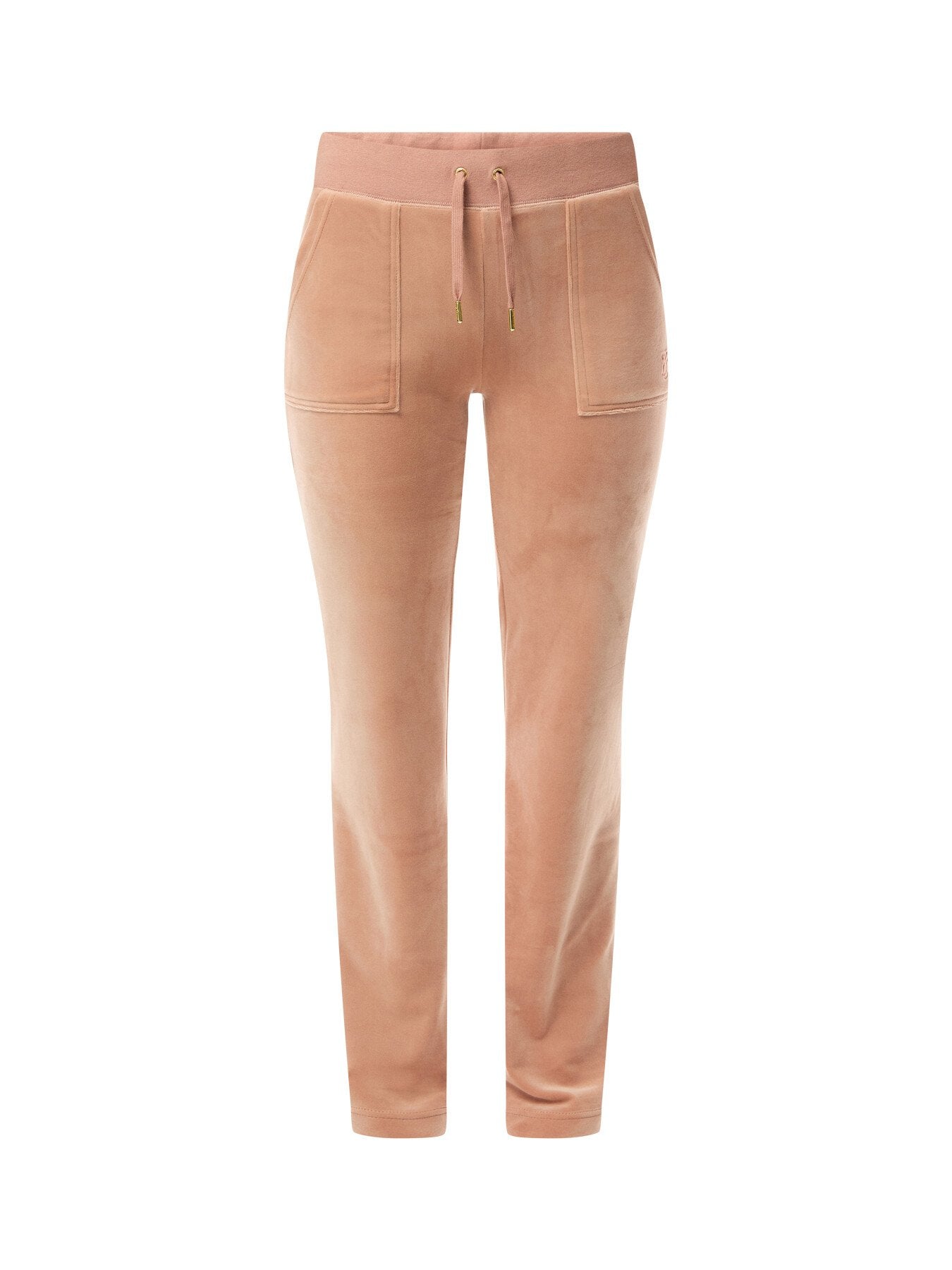 Classic Velour Mid Rise Pocketed Trackpant with Gold Hardware