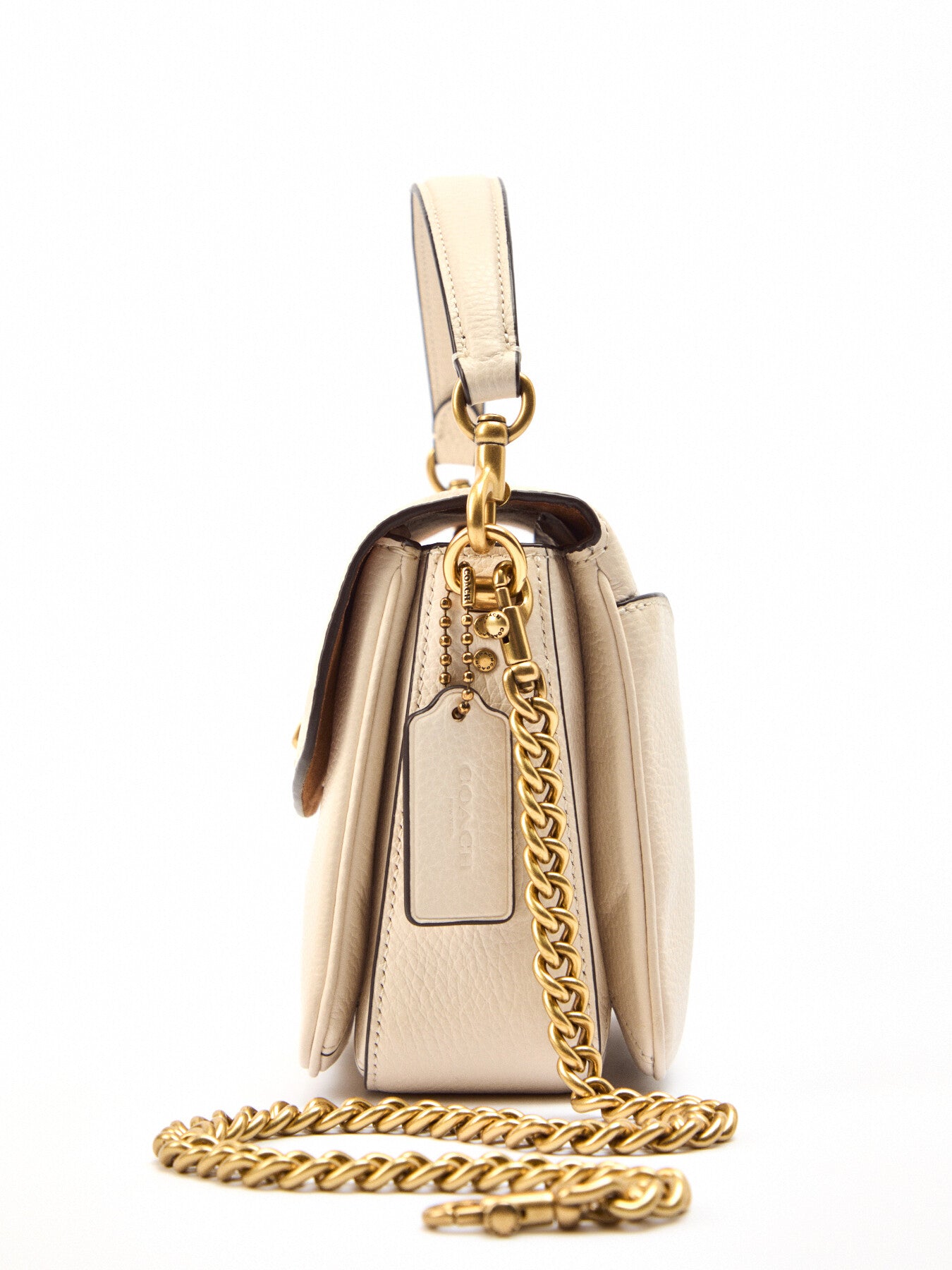 Cassie 19 Leather Crossbody Bag Chalk