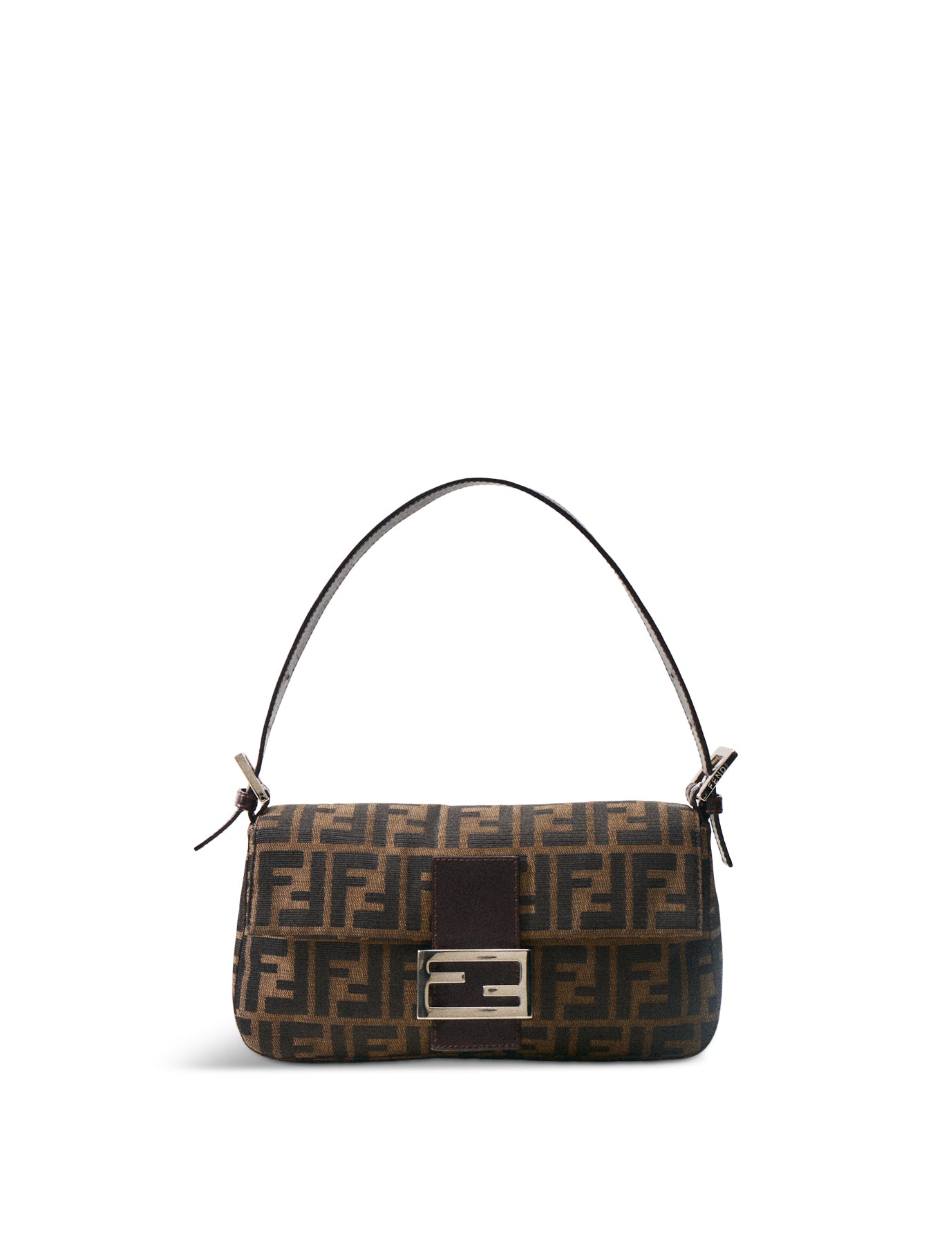 Vintage Fendi Zucca Baguette Bag Brown