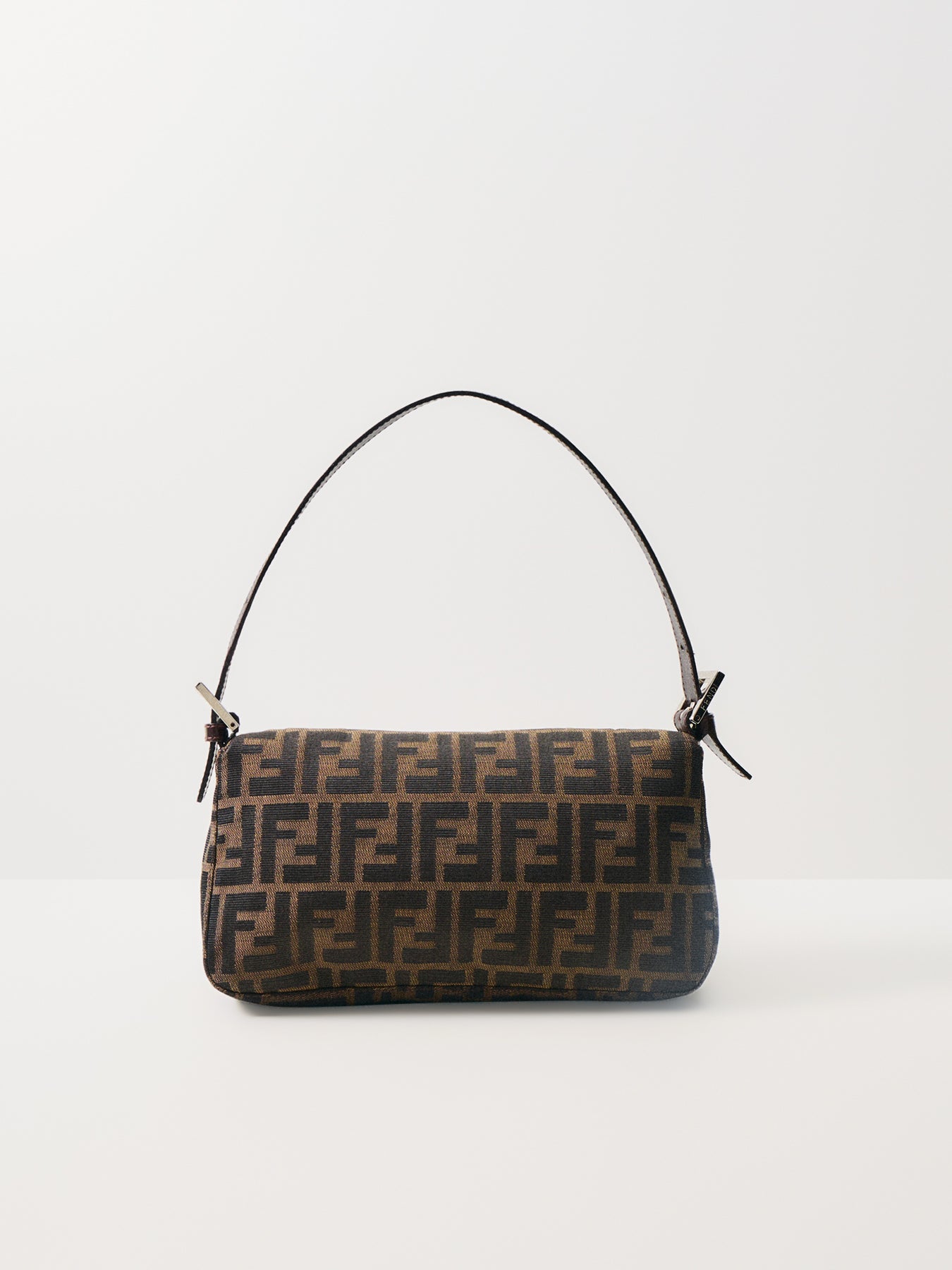 Vintage Fendi Zucca Baguette Bag Brown