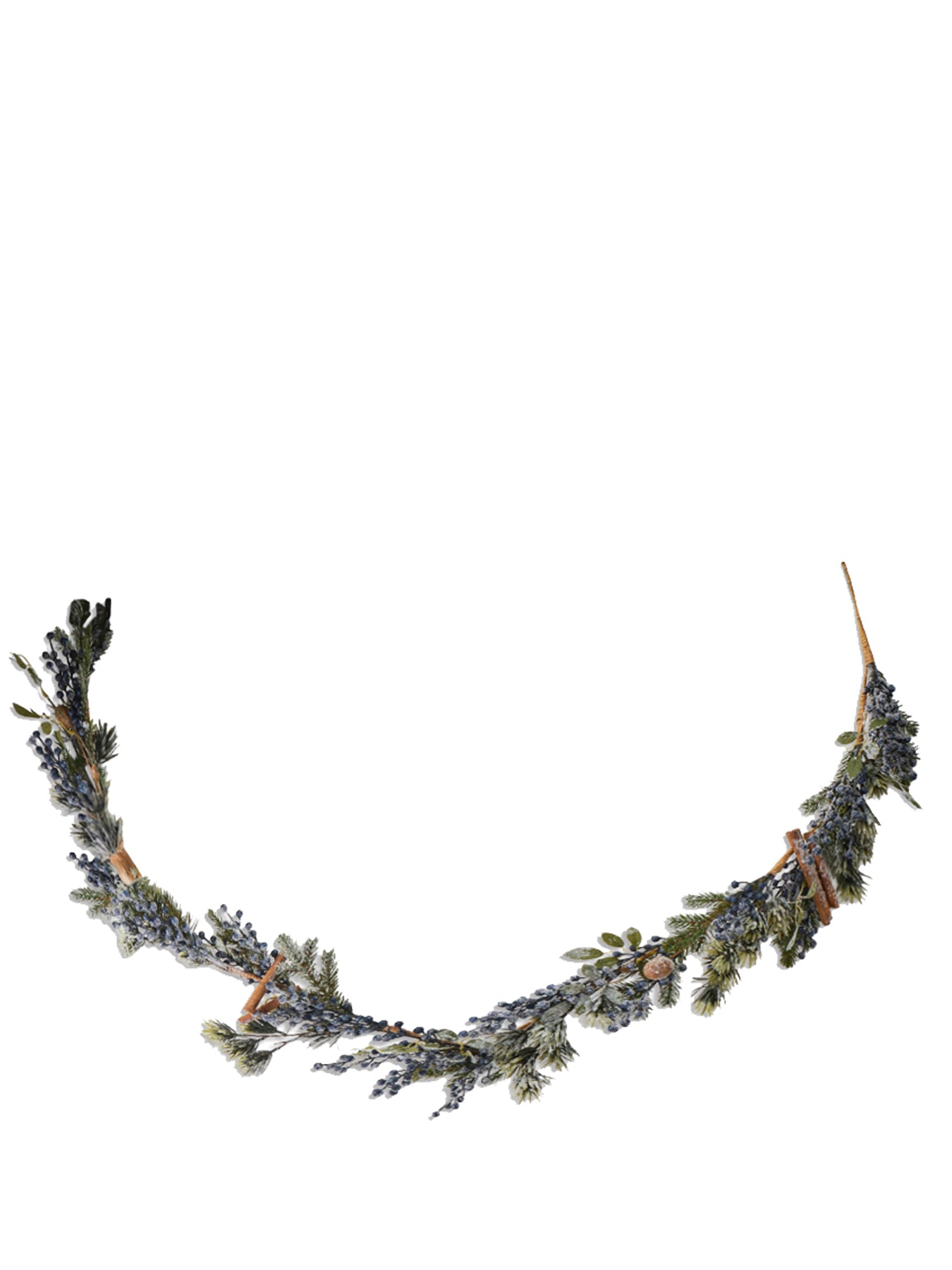 Bl berry garland frosted blue berries indoor