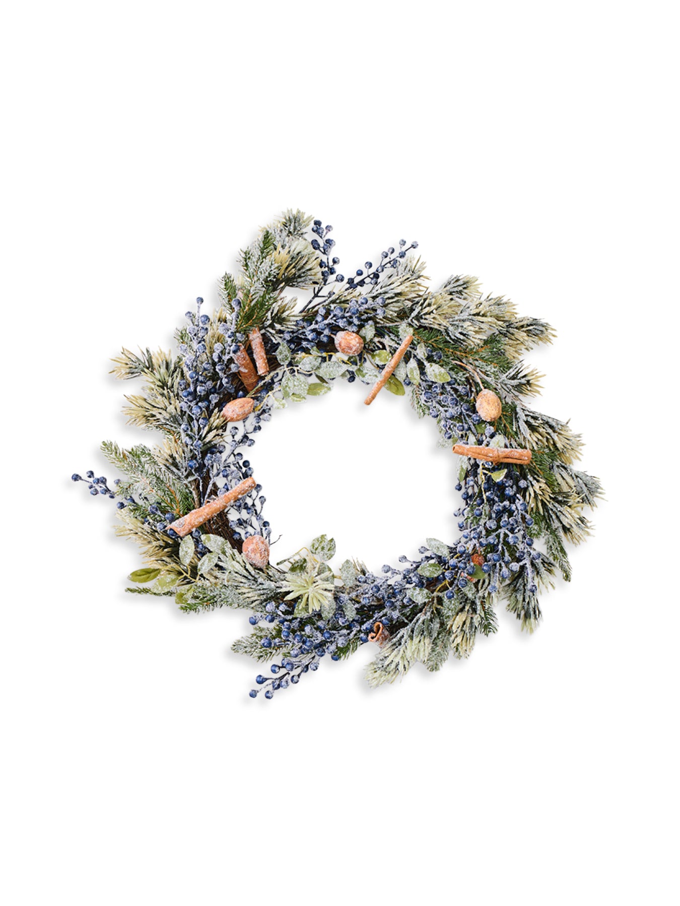 Berry Wreath Frosted Blue Berries Indoor