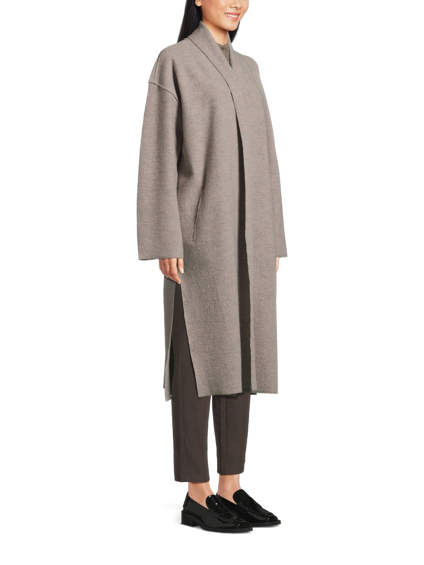 High Collar Regenerative Wool Coat